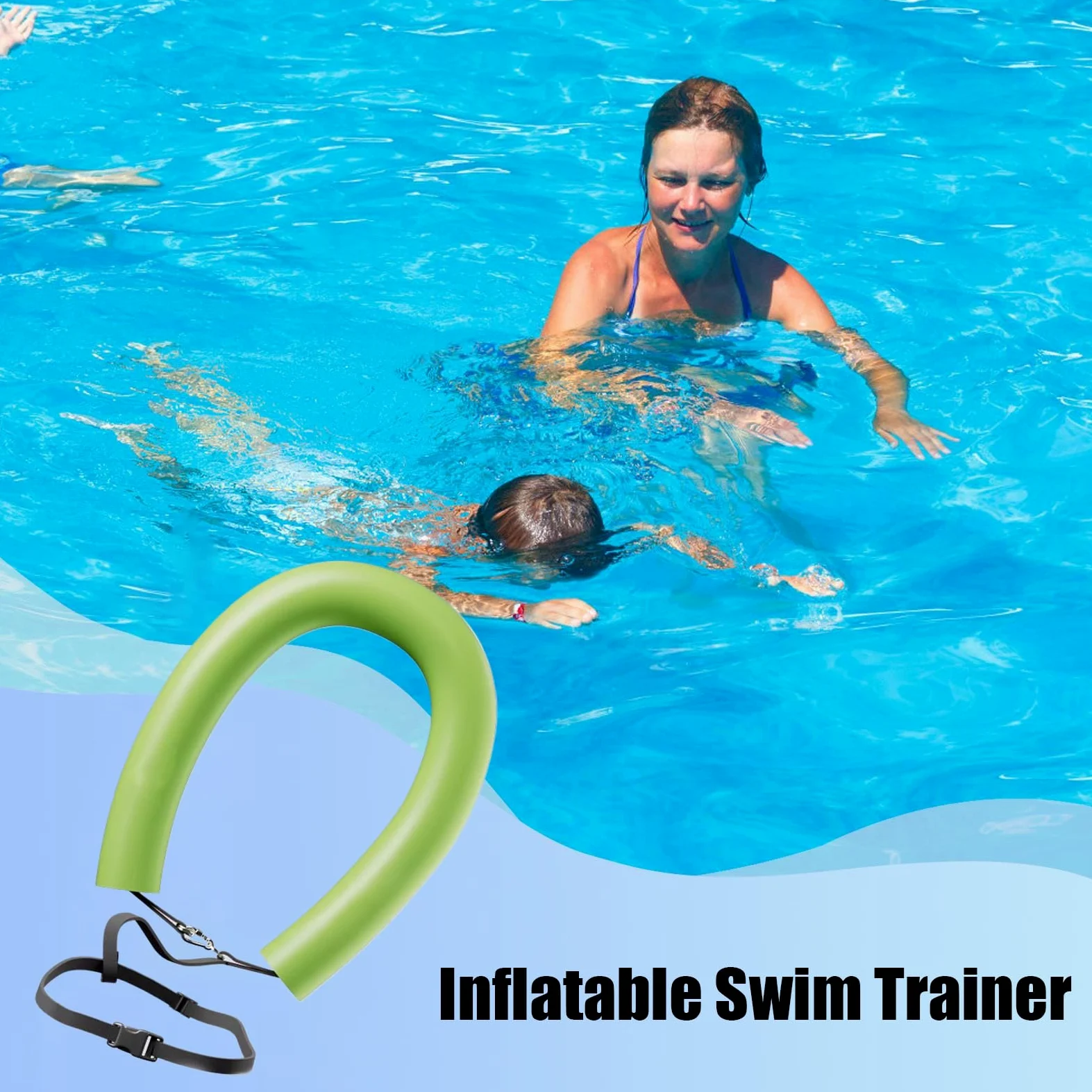 Flotador de natación | Entrenador de natación de alta visibilidad | Cinturón flotante entrenamiento | Para aguas libres lago río mar estanque principiantes deportivos entusiastas fitness