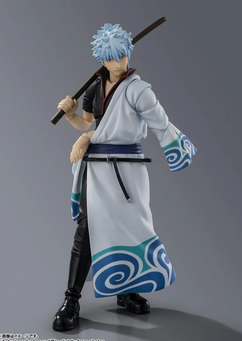 TAMASHII NATIONS S.H. Figuarts Gintama Gintoki Sakata Aprox. Figura de acción prepintada de PVC y ABS de 5.7 Pulgadas