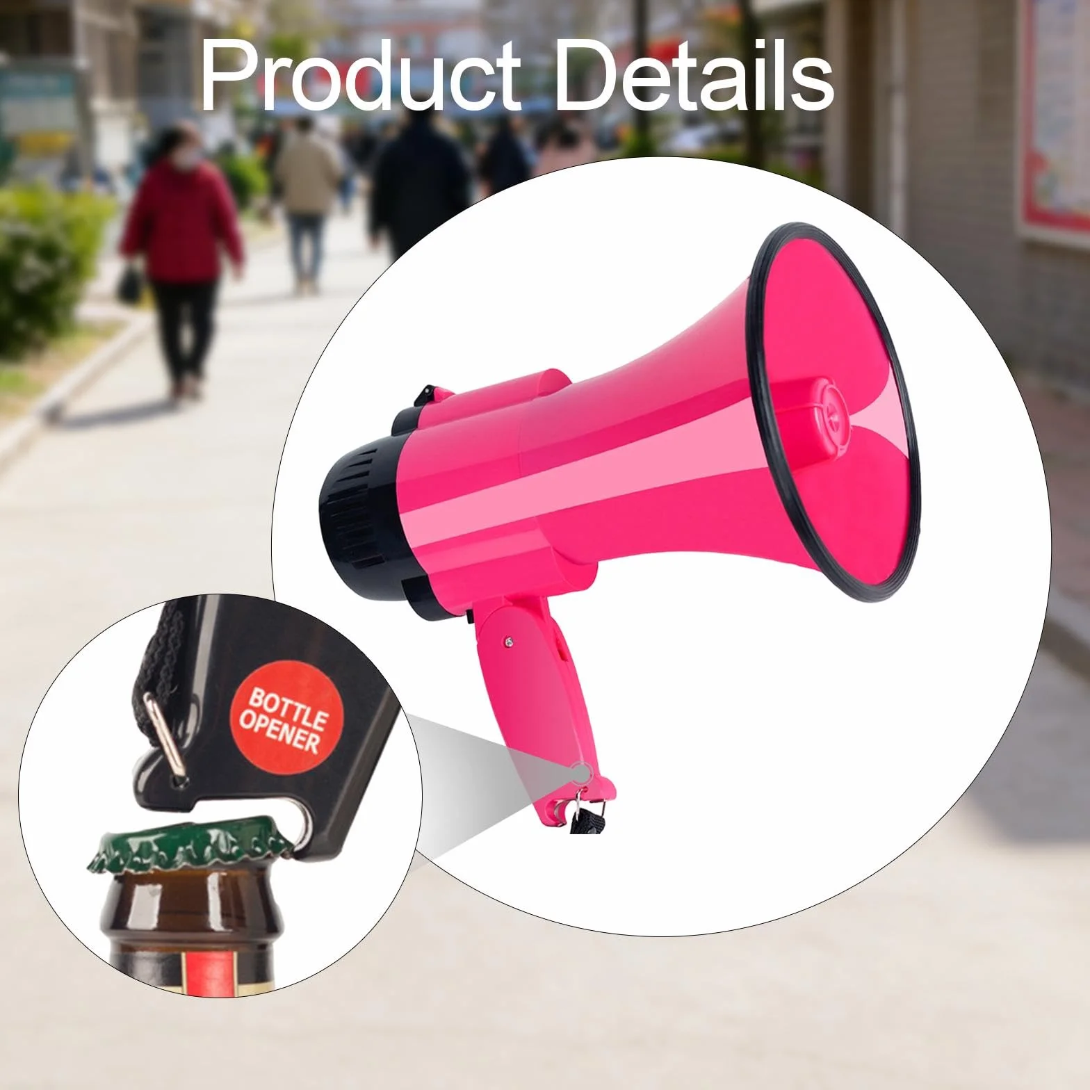 Kowaku Altavoz Megáfono 30 W Portátil Multifuncional para Actividades al Aire Libre