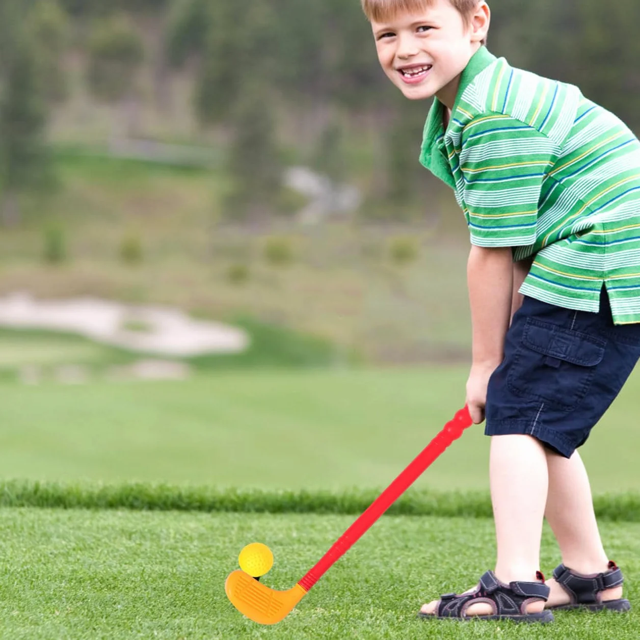 HEMOTON Juego de golf para niños pequeños, maletín de golf para niños, juguete deportivo – Juego de palos de golf para interior y exterior para niños y niñas 2, 3, 4, 5 años
