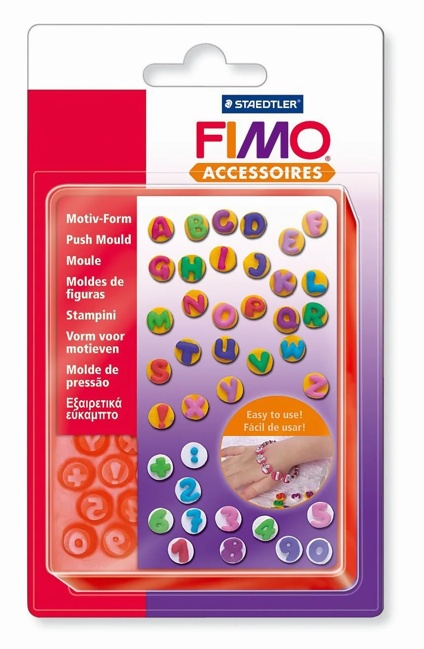 Staedtler Fimo Accesories 8725 07. Moldes de Figuras para pastas FIMO. Set ABC 123 con 40 Motivos Diferentes