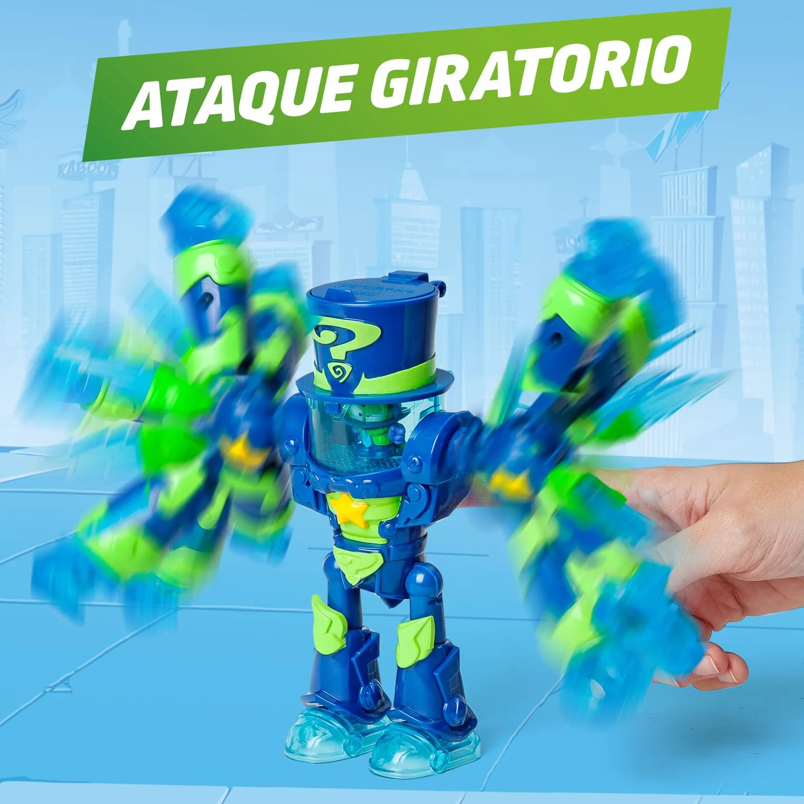 SUPERTHINGS – Ultra Striker Enigma. Robot Ultra Striker de Enigma de la Serie de TV “SuperThings Kazoom Power”. Contiene 1 Ultra Striker Robot, 1 Enigma Exclusivo, 1 Accesorio