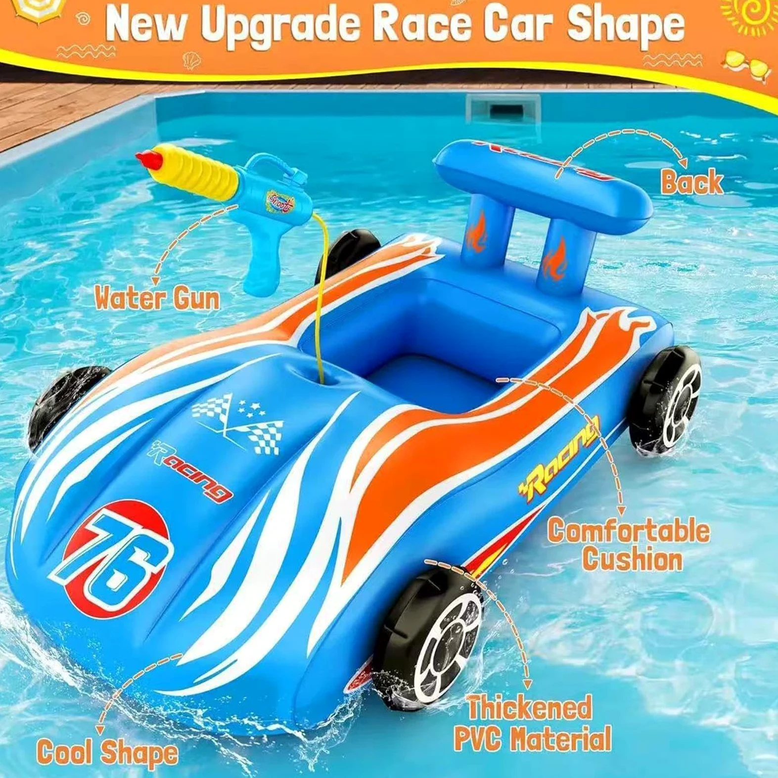 Flotadores de Piscina para niños Coches, Hinchable para Piscina de Verano | Juguetes de Guerra con Agua - para Piscina, Parque, jardín, Camping, césped, cumpleaños, Lago, excursiones