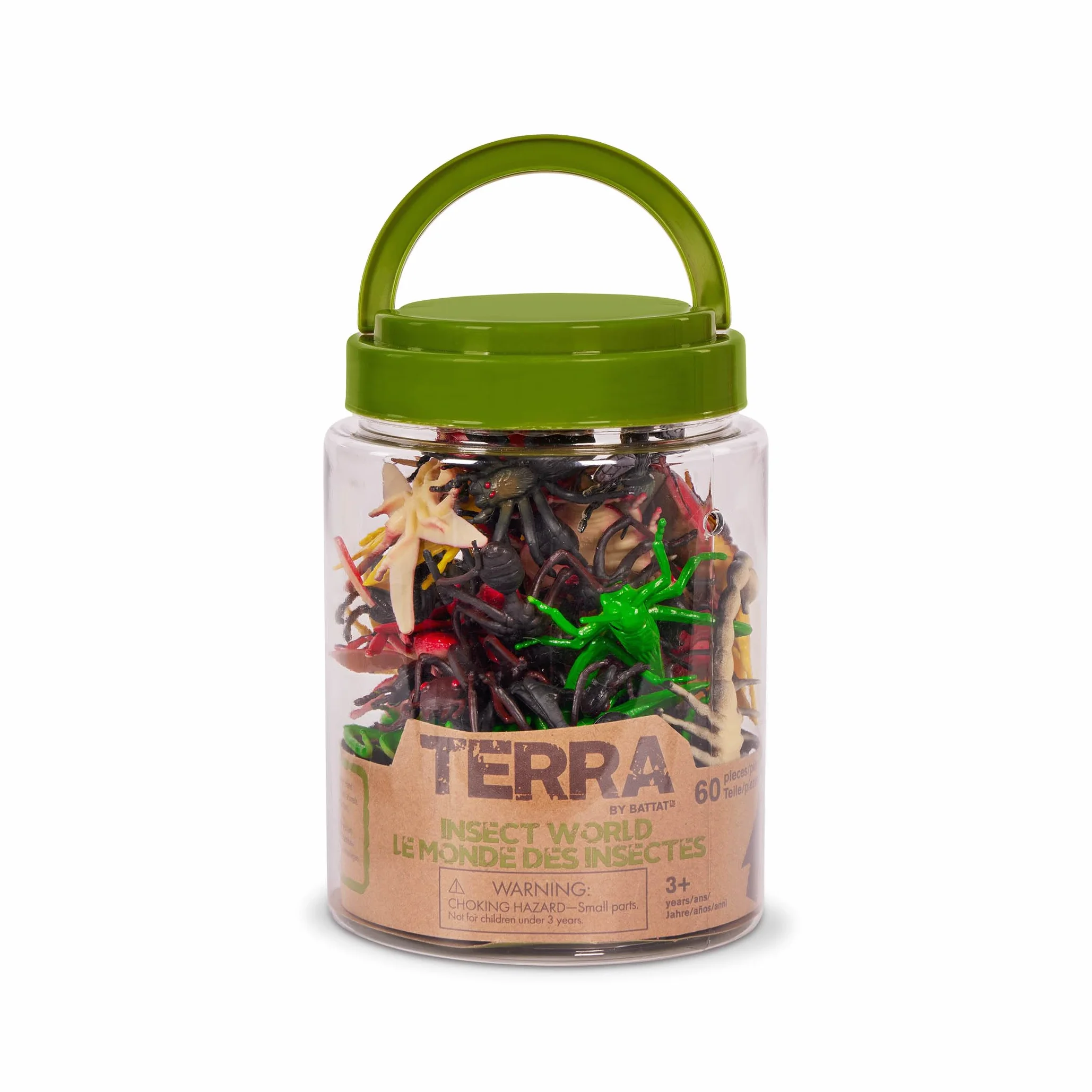 Terra 60 piezas figuras animales insectos arañas juguete set tarántula saltamontes escorpión libélula
