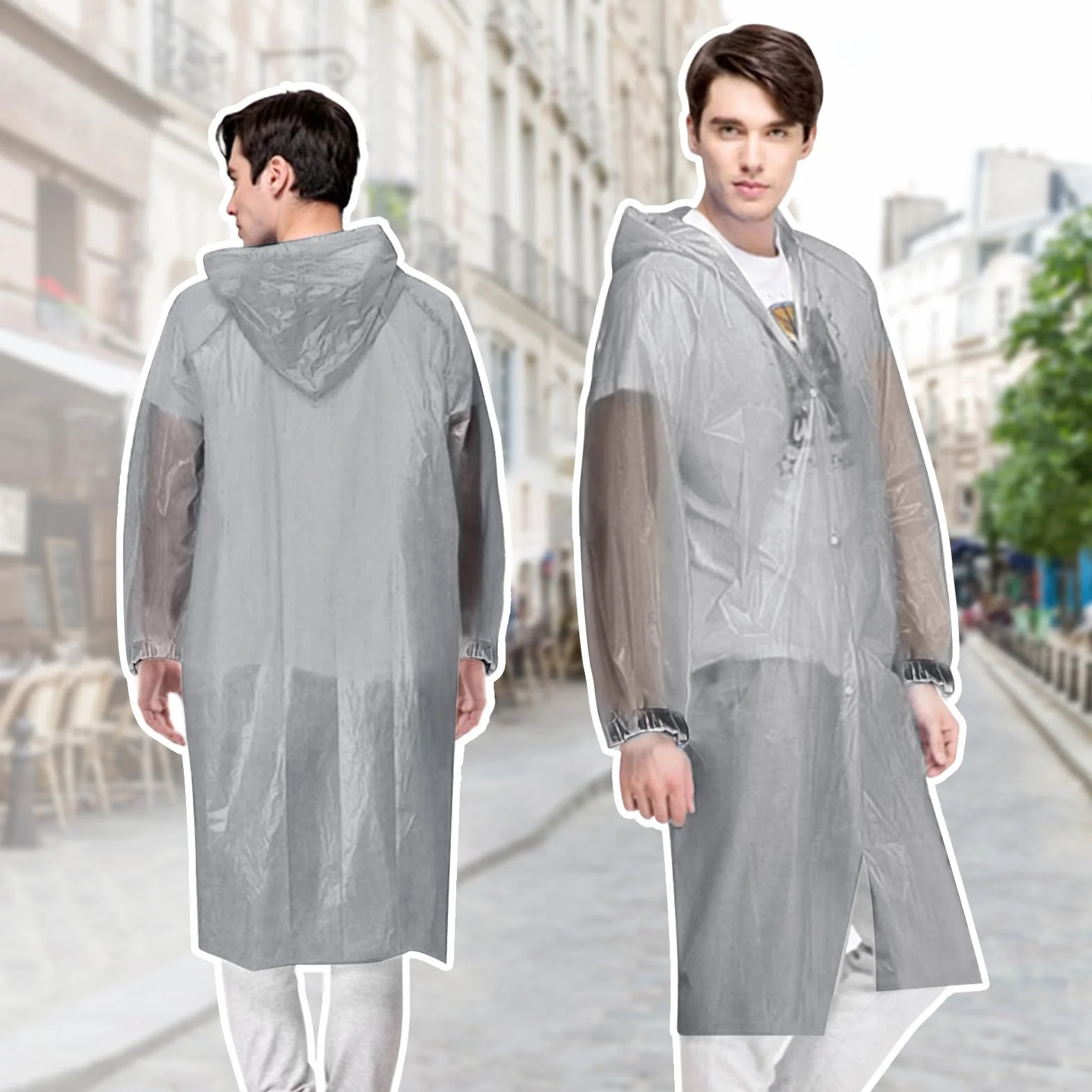 AOKITO Poncho Impermeable Reutilizable de EVA Transpirable para Senderismo, Ciclismo