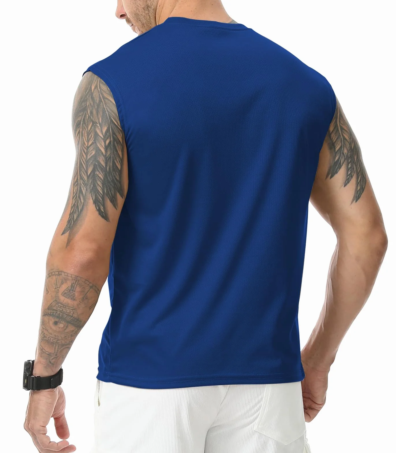 Suwangi Camiseta Deportiva Sin Mangas Hombre Chalecos de Entrenamiento Secado Rápido