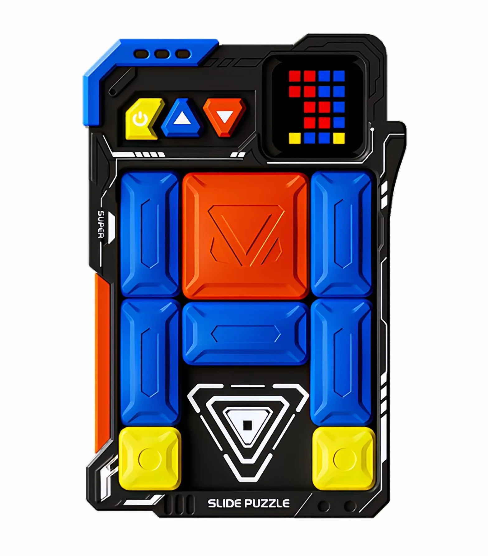 HLF Súper Máquina de Rompecabezas Apariencia del Mecha Juego Escape del Laberinto HuaRong Bloques 520 Niveles Inducción Automática Diseño Magnético Puzzle lógico Juguetes de Regalo para niños (Black)