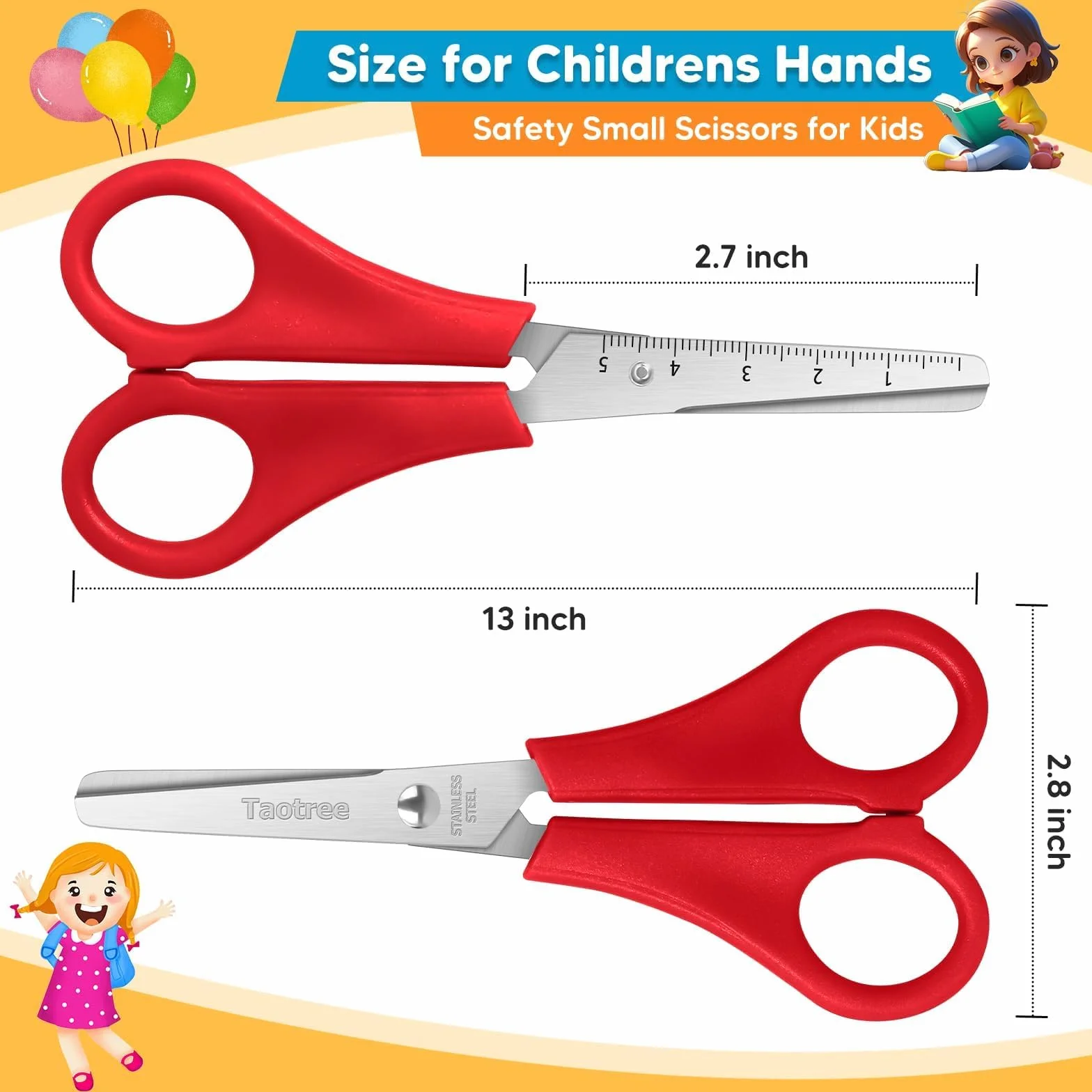 15 Piezas Tijeras de Seguridad para Niños, Escolares con Punta Redonda, para Zurdos y Corte de Papel en Color