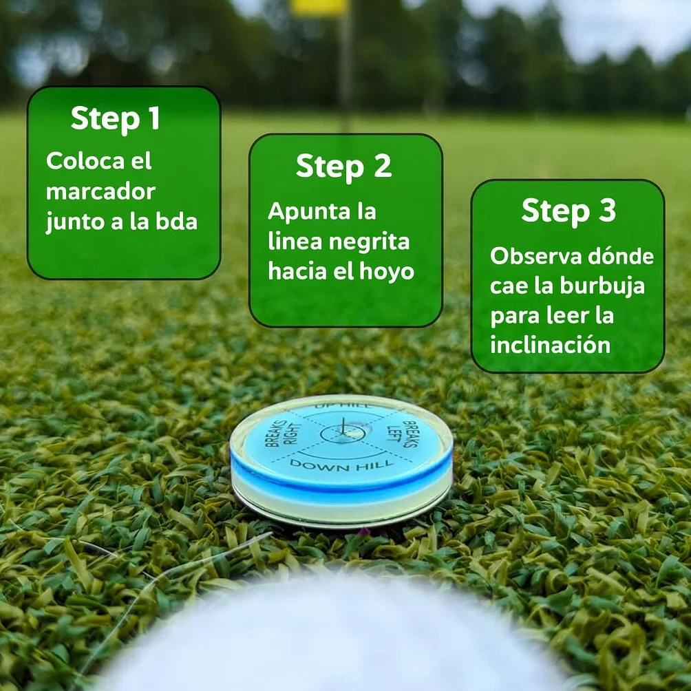 Fraser Fitness Marcador de golf de alta precisión con nivel de burbuja