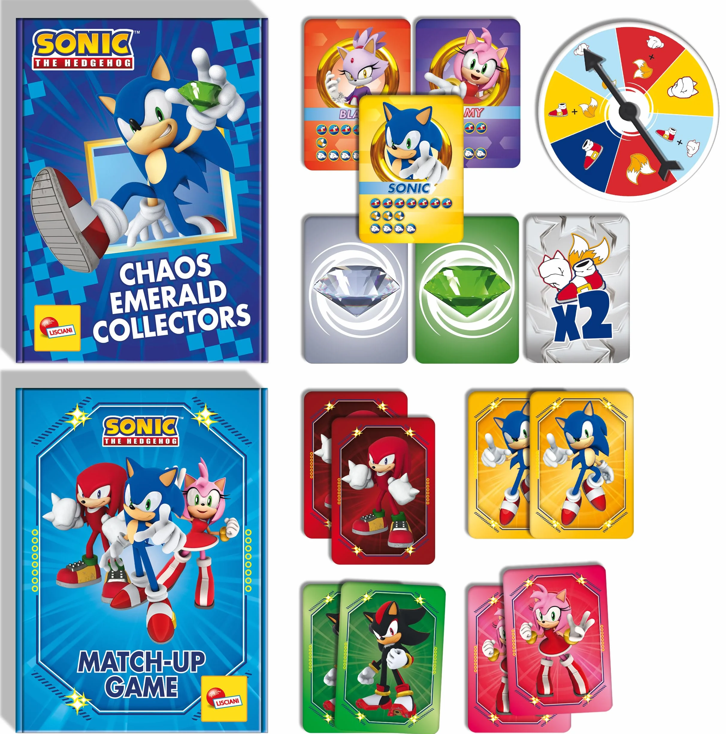 Lisciani SONIC Pack 2 en 1 Mochila + Juegos de Cartas Educativos Portátiles para 2 Jugadores 6 Años