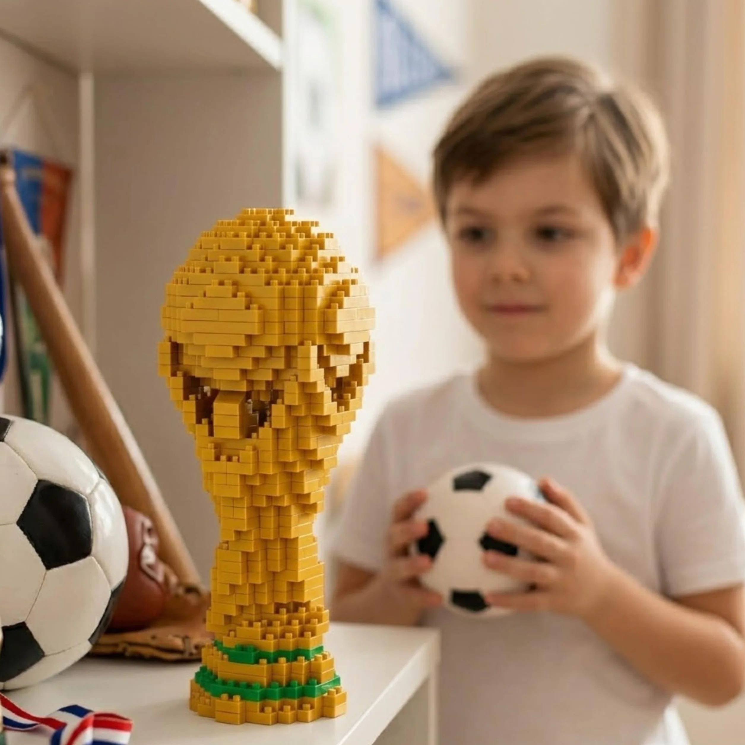 Puzzle 3D Copa del Mundo Fútbol para Niños 6-10 Años Regalo