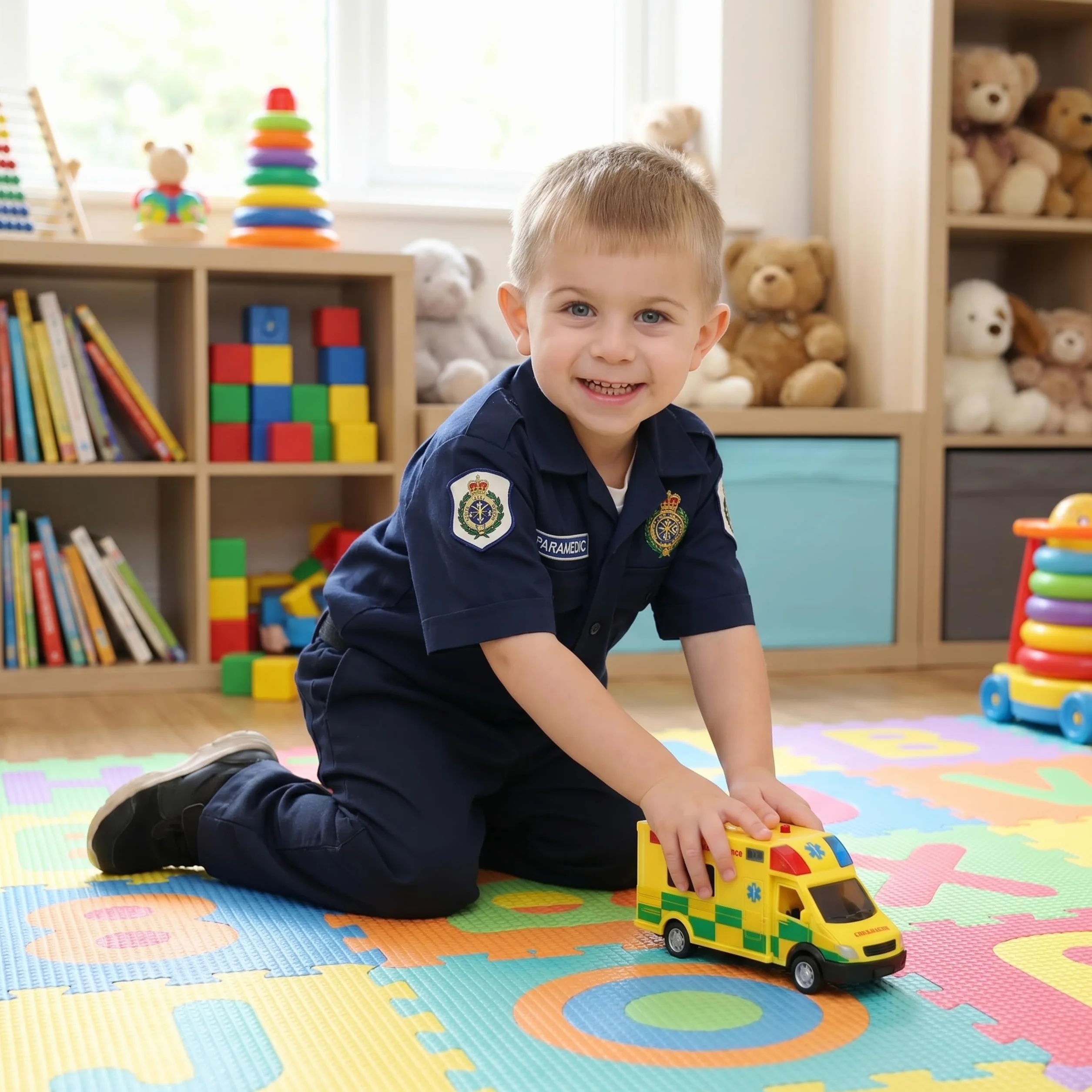 Toyland® Ambulancia - Juguete de emergencia con luz y sonido, escala 1:40, vehículo de juego, a partir de 3 años