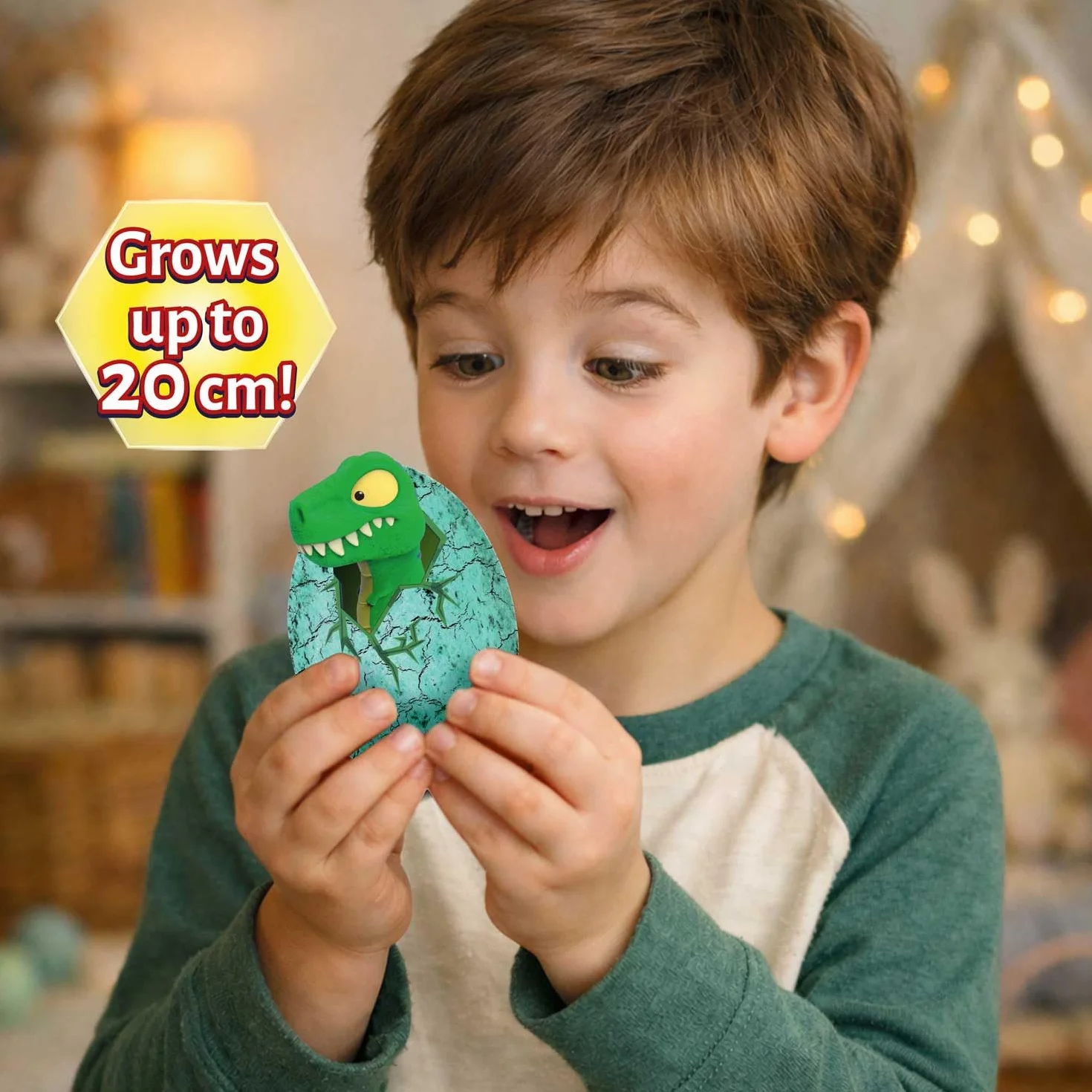 CRAZE Mega Egg DINOREX Juguetes de Dinosaurios para incubar Que Crecen en Agua, Huevos de Pascua con Sorpresa de Dinosaurio