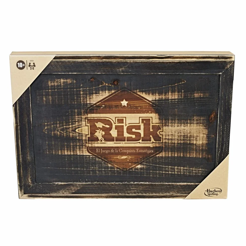 Hasbro CA-TV-1469 Gaming Juego Risk Rustic Series Edition, Juego de Mesa para familias, Niños y niñas, De 2 a 5 Jugadores, Multicolor