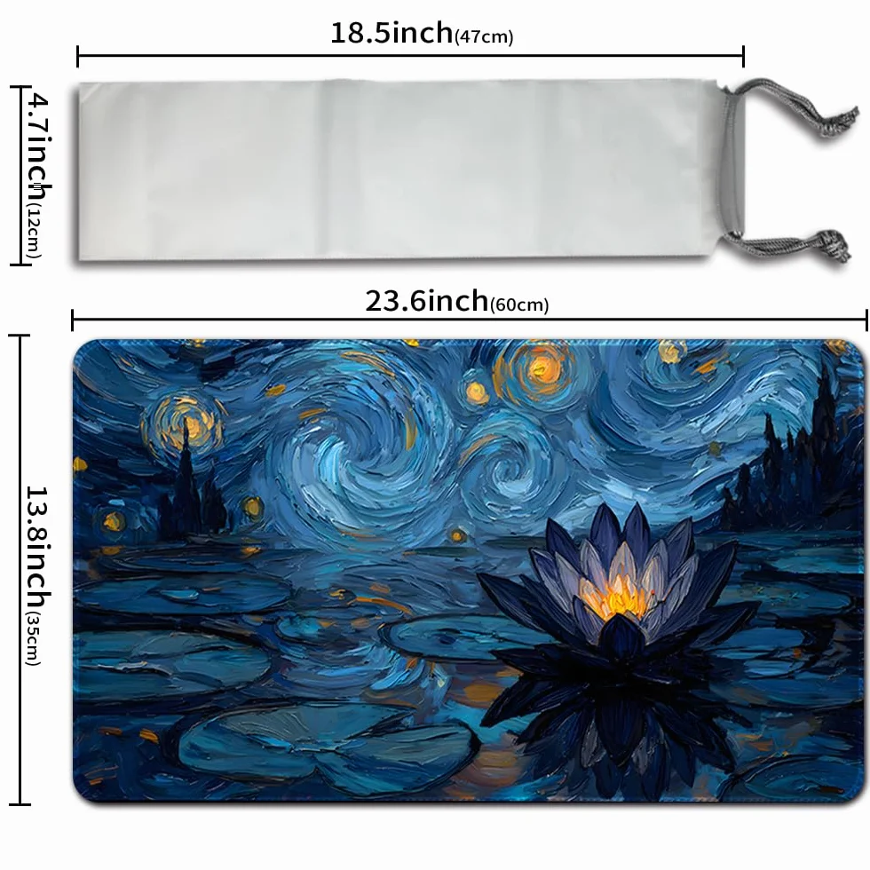 MTG Alfombrilla de juego XXL premium (60 x 35 cm), diseño de fantasía de alta definición, alfombrilla de goma antideslizante para TCG/CCG/MTG (No Zona, mtg50-6)