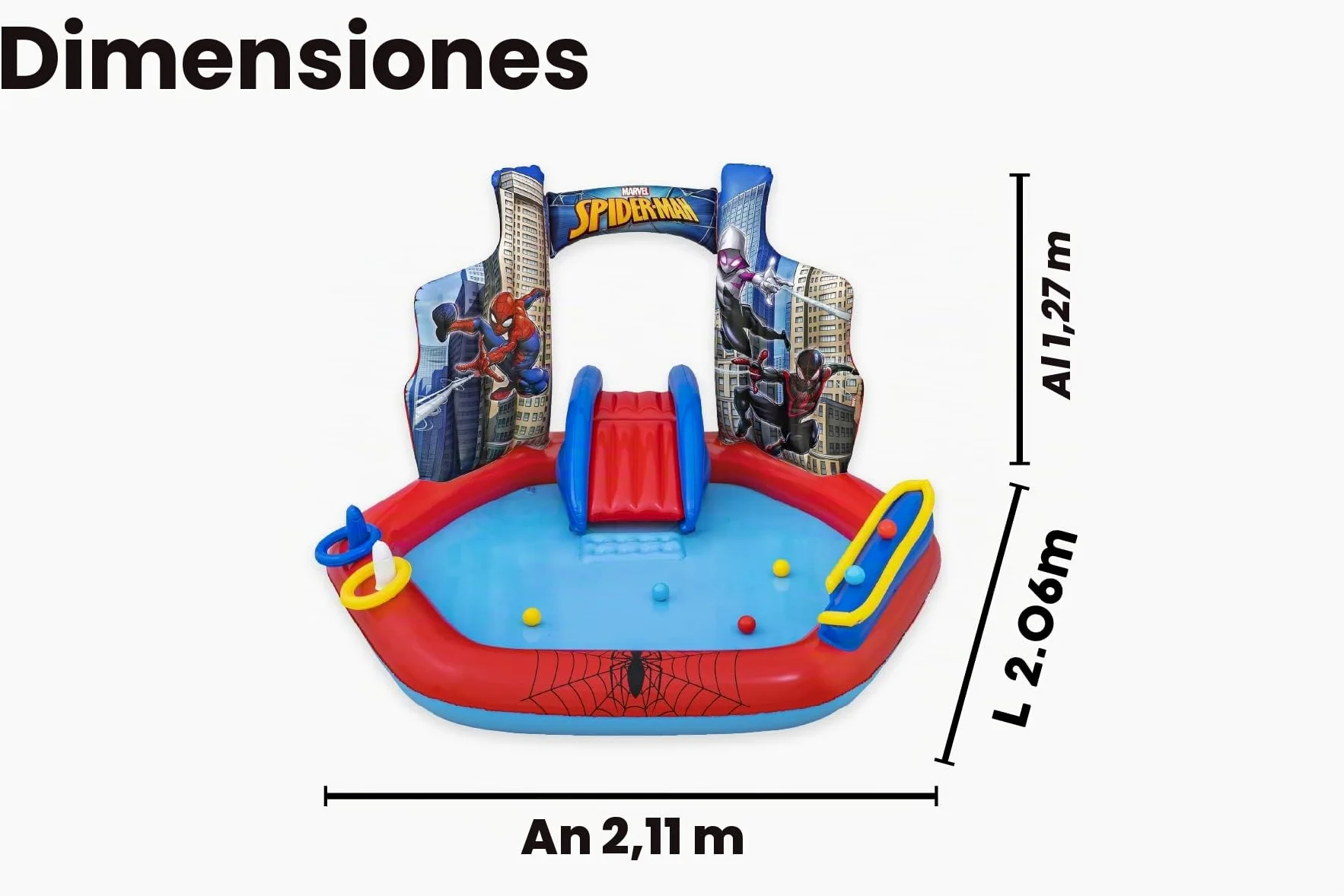 6'11" x 6'9" x 50"/2.11m x 2.06m x 1.27m Play Center