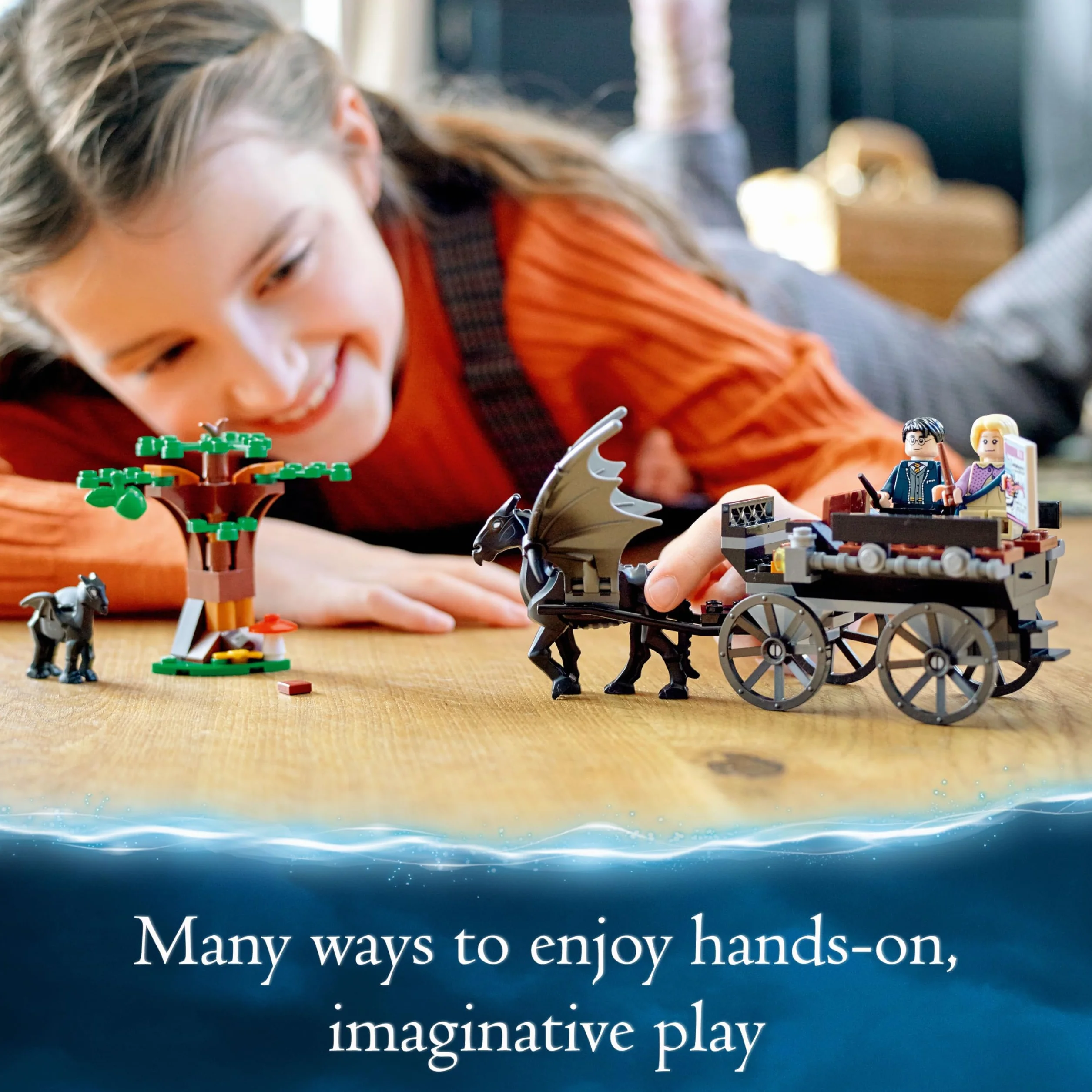 LEGO 76400 Harry Potter Carruaje y Thestrals de Hogwarts, Set de Construcción con Mini Figuras