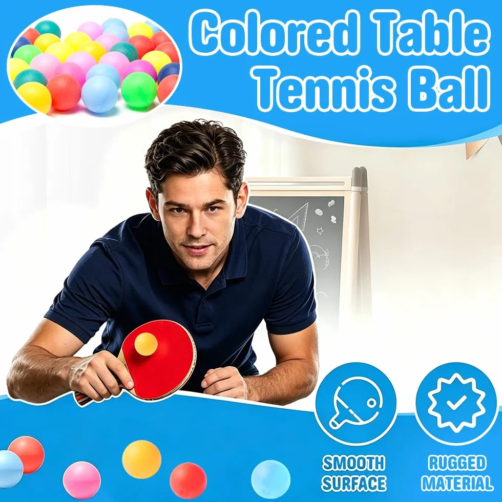 Pelotas Ping Pong 40mm 80 Piezas Colores Mezclados Plástico Entrenamiento