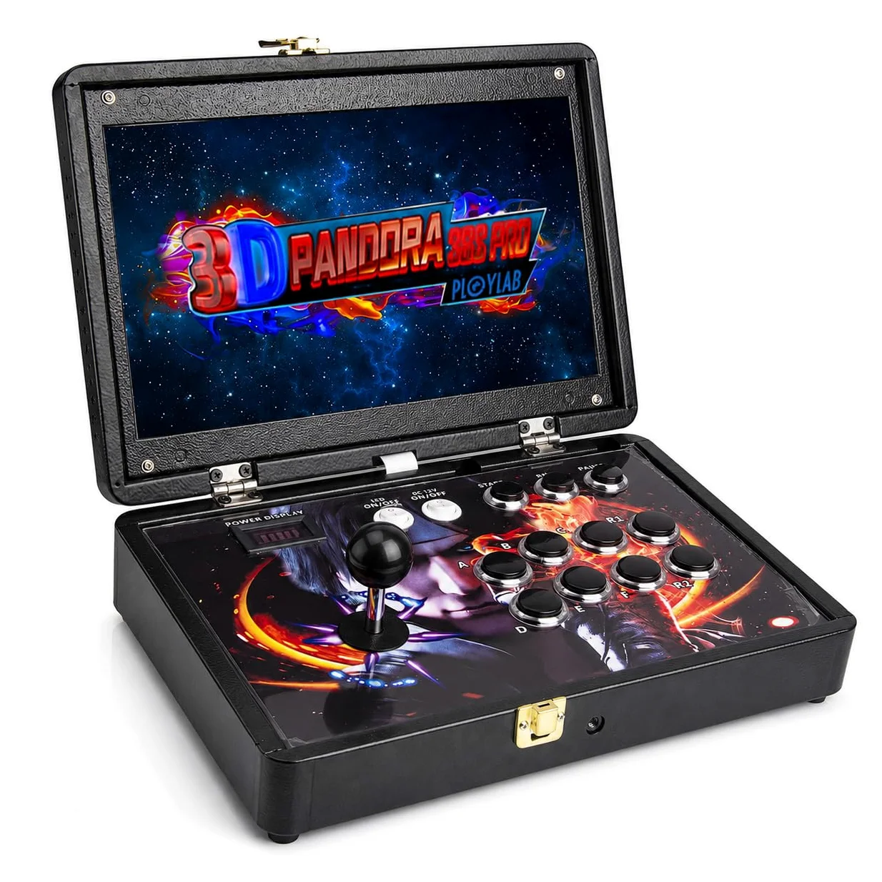 36S - Consola de juegos 3D Retro Arcade de 14 pulgadas, Full HD, 128 GB de almacenamiento | Máquina de juegos portátil WiFi HDMI con carcasa de metal para juegos clásicos de entretenimiento