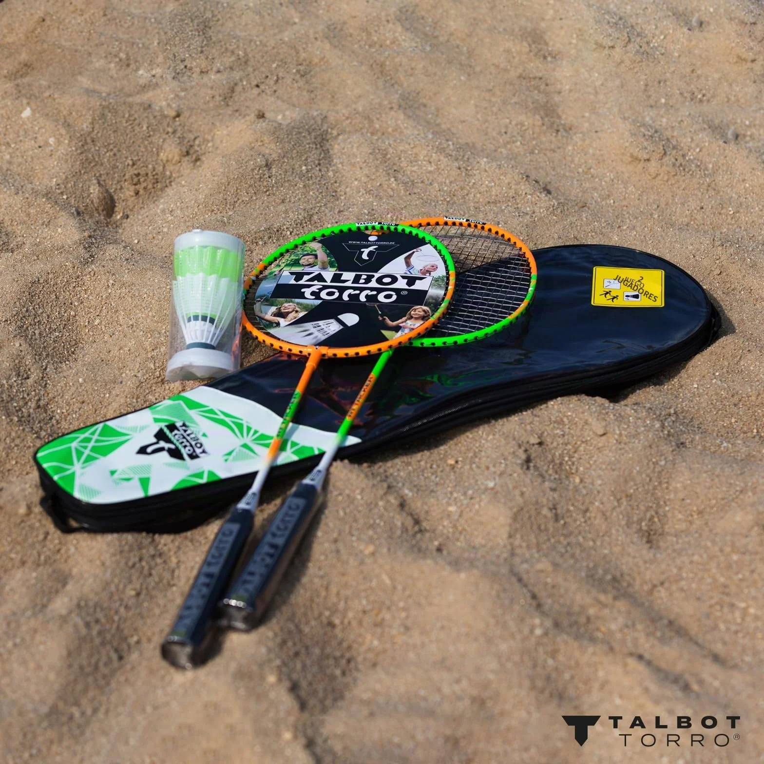 Talbot Torro Set de Badminton 2 Raquetas 2 Volantes Bolso