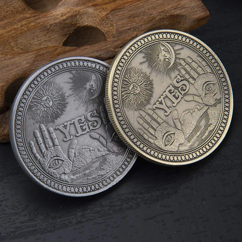 YES/NO Moneda de decisión postal, Sí No Desafío Adornos de Moneda para tomadores de decisiones