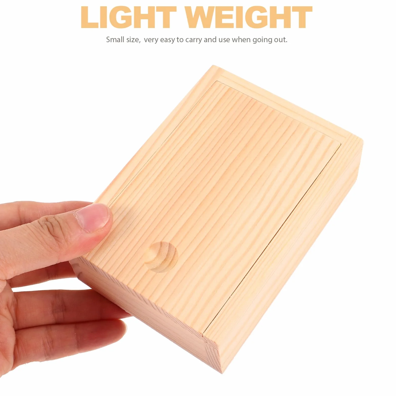 Mobestech Caja De Almacenamiento De Cartas De Madera Con Tapa Organizador De Barajas De Poker Cartas Contenedor Para Almacenaje De Objetos Pequeños Y Accesorios Para Uso Diario