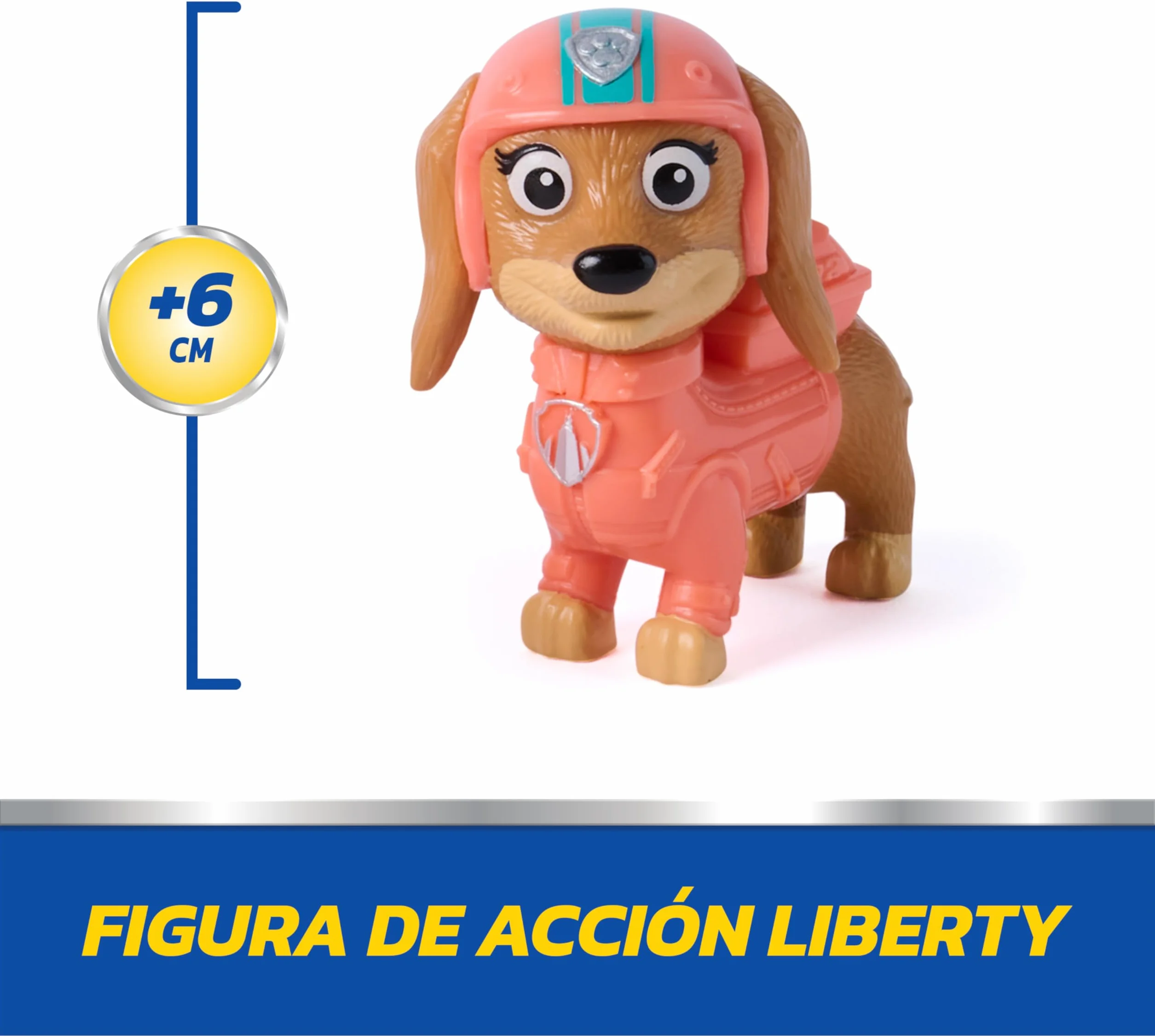 Paw Patrol Patrulla Canina Pack Moto de Rescate y Figura Liberty, Juguetes Plástico Reciclado Regalo Niño 3 años+