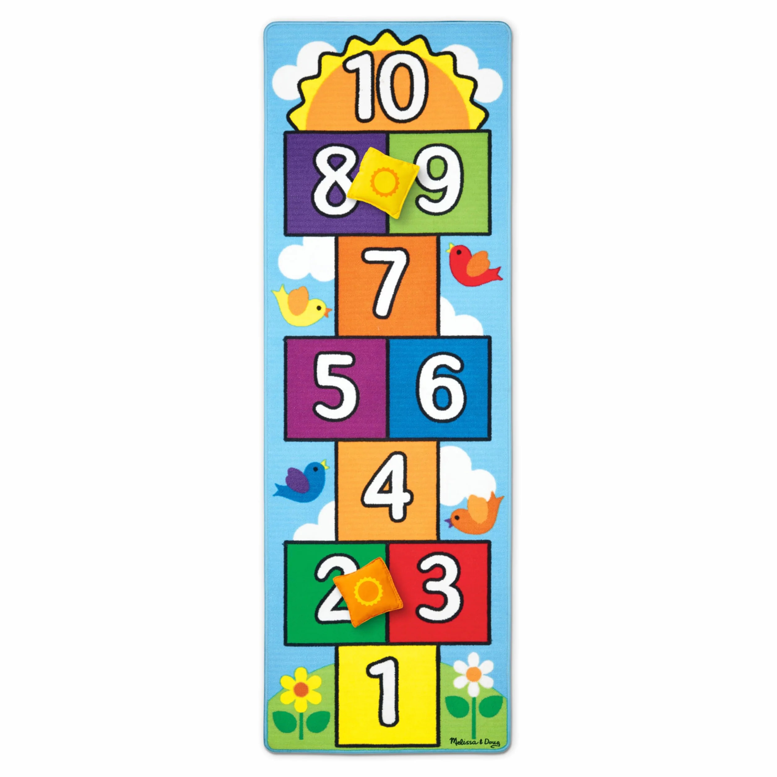 Melissa & Doug - Alfombra Tejida, Hop & Count Hopscotch Rug (19402)