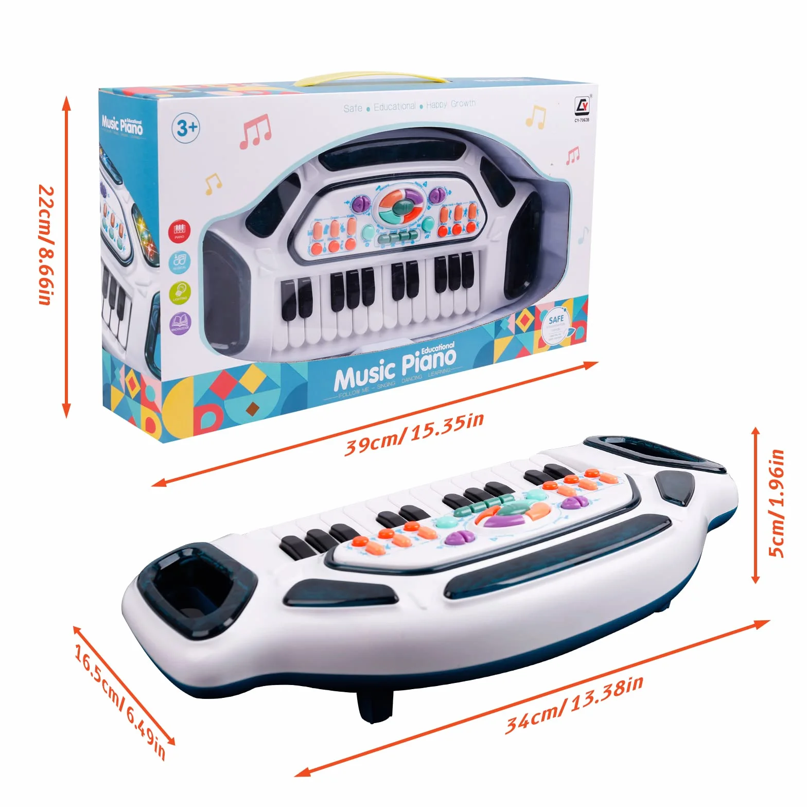 Teclado de juguete de piano para niños pequeños, juguetes multifuncionales para niños, regalos de cumpleaños para niños y niñas de 1 a 6 años
