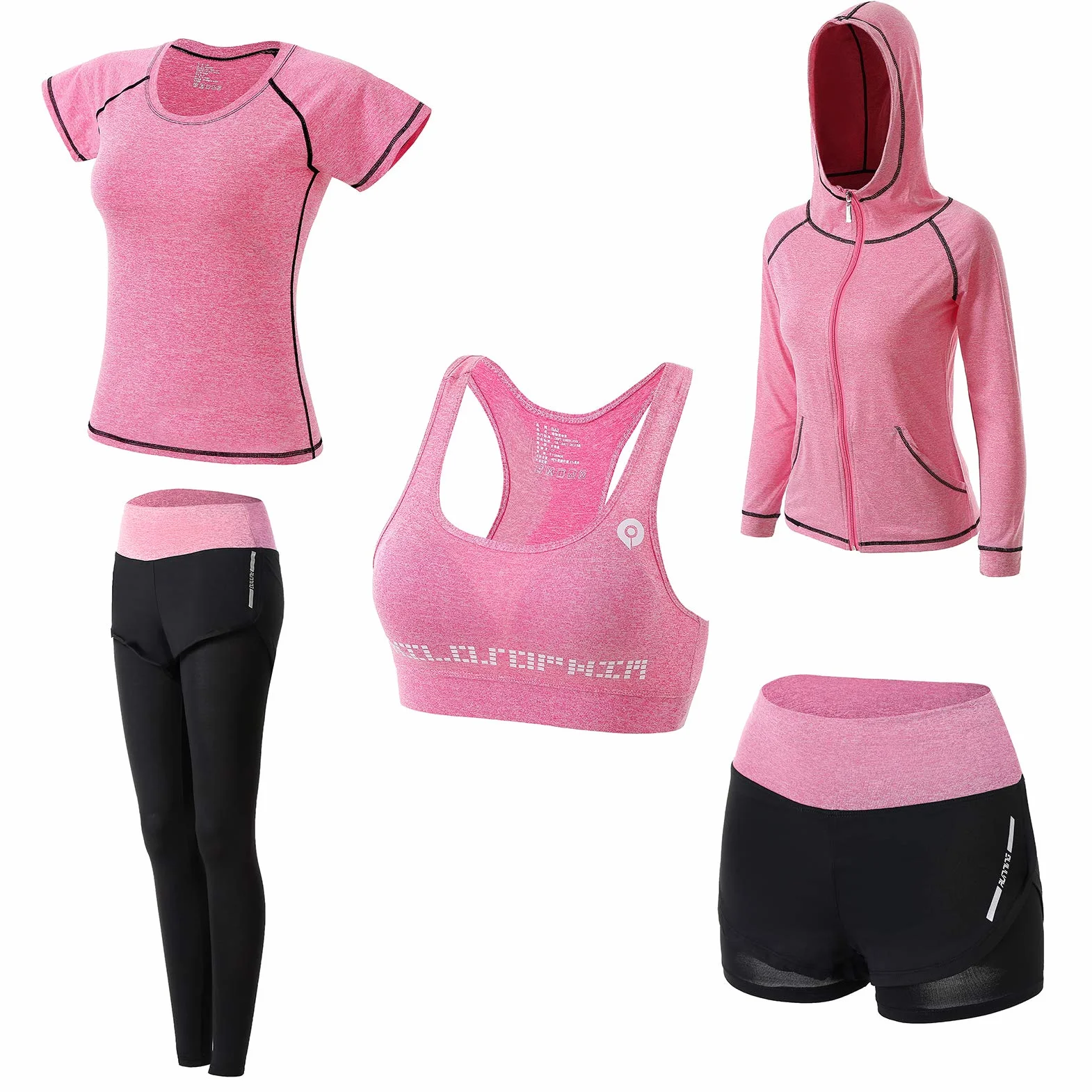 JULY'S SONG Conjunto de yoga 5 prendas para correr gimnasio fitness