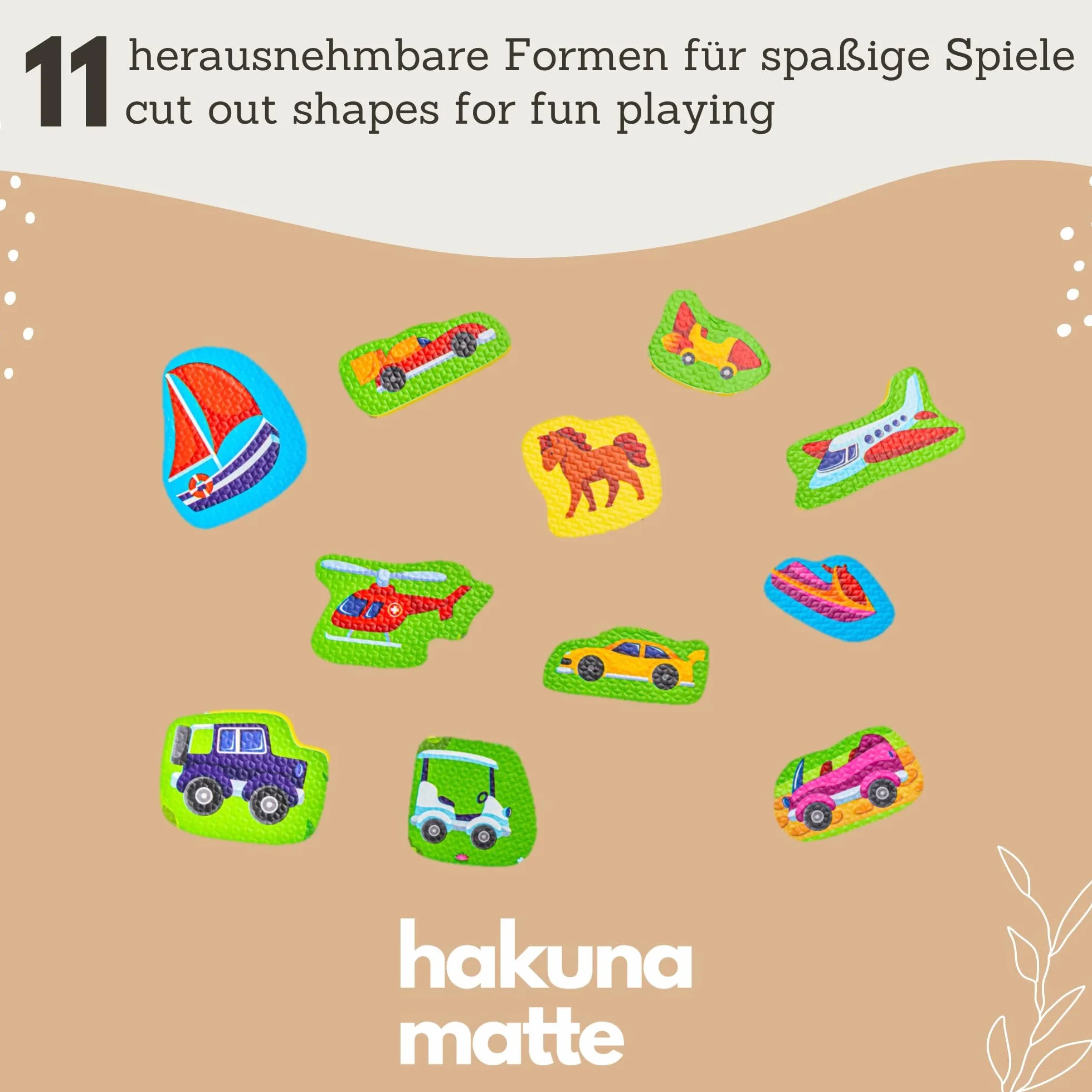 Alfombra Puzzle Infantil Coches 1,2 x 1,2m 16 Piezas Interconectadas Gruesa EN-71 Sin Olor