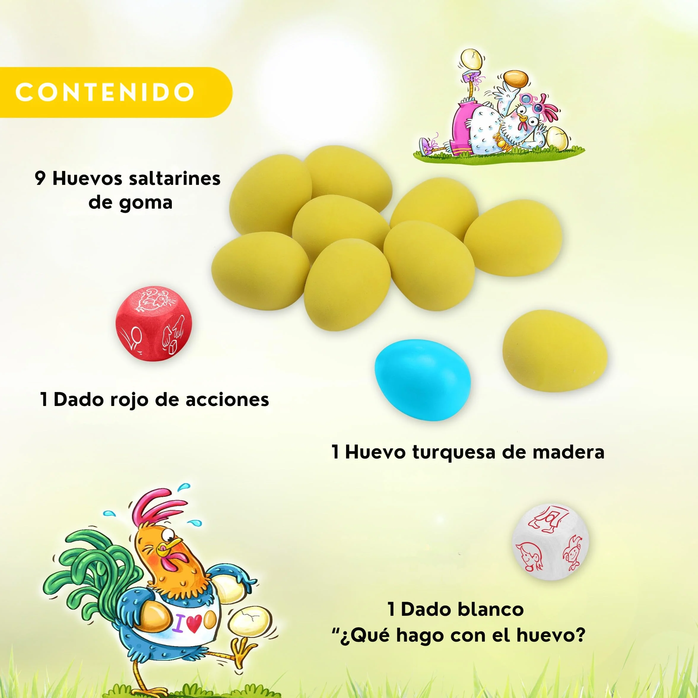 HABA 2012206004 - Danza del Huevo, Juego Infantil de Mesa Party. Más 5 años