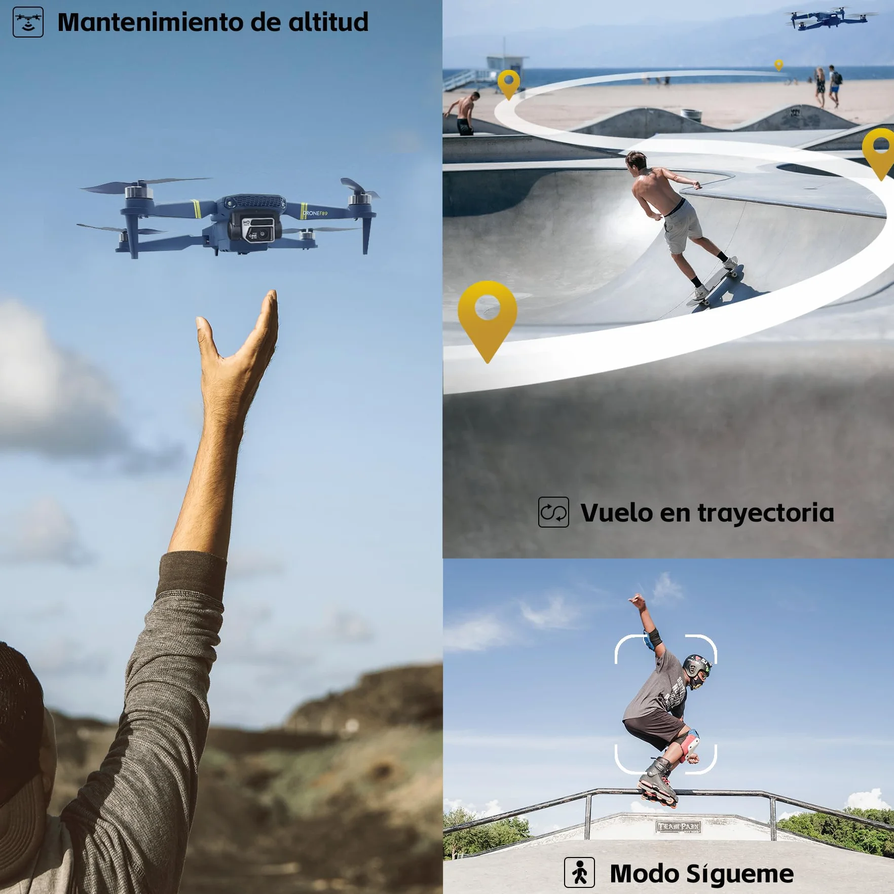 Dron con Cámara 4K HD, 84 Min de Vuelo (3 Baterías), Alcance de 800 m, Seguimiento Automático, Motor Brushless y Hover Automático – Ideal para Principiantes y Adultos