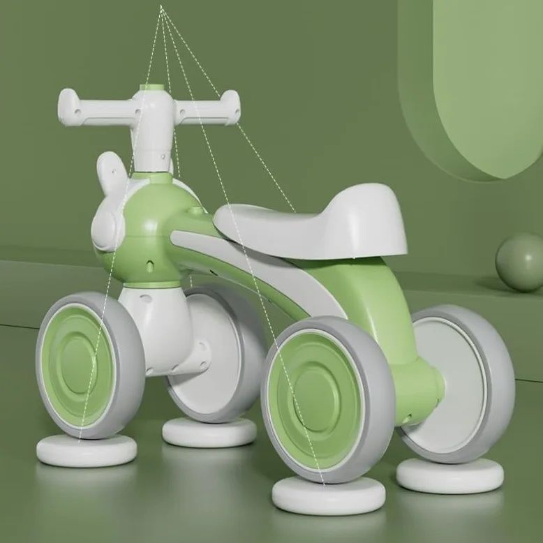 Coche sin Pedales Bicicleta de Equilibrio for Interiores y Exteriores sin Pedales Andador for bebés Juguetes Ruedas silenciosas, Primera Twister Coches