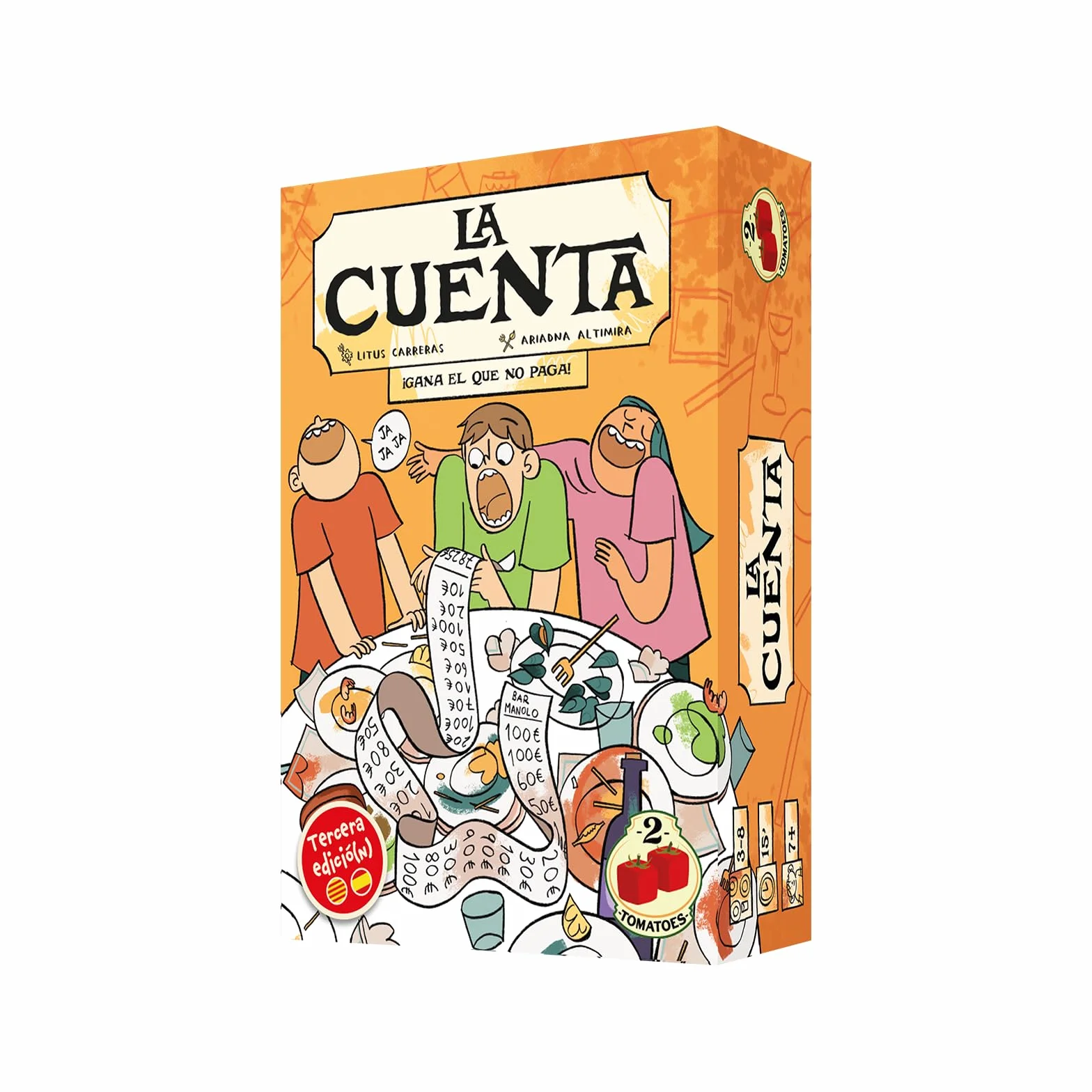 2Tomatoes Games | La Cuenta | Juego de Cartas de Tapas y Risas | Partidas Rápidas 10-20 min | ¿Quién se quedará sin dinero? | 3-8 Jugadores | Multilingüe