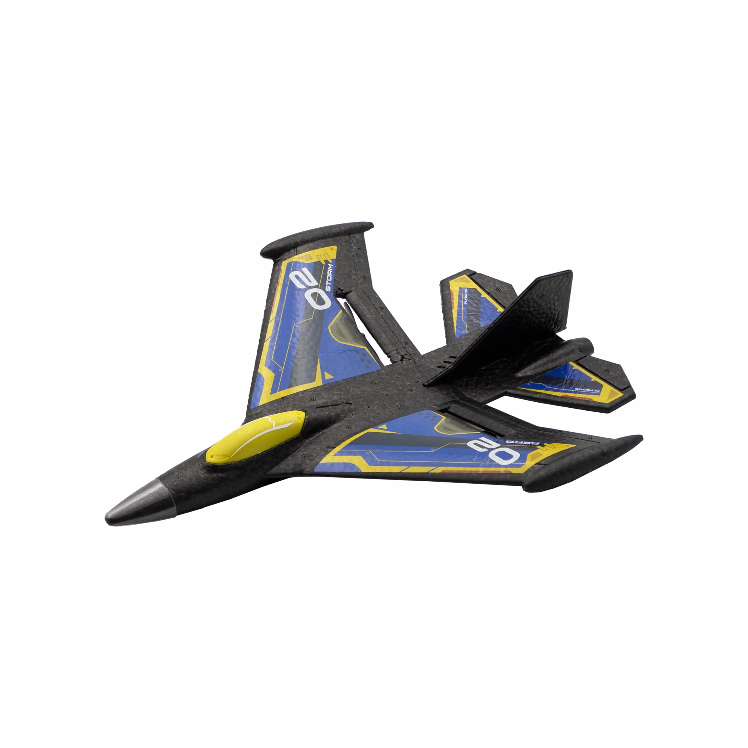 Silverlit- FLYBOTIC-Avión teledirigido Sonic Evo-azul-31cm, 85741, Estilo