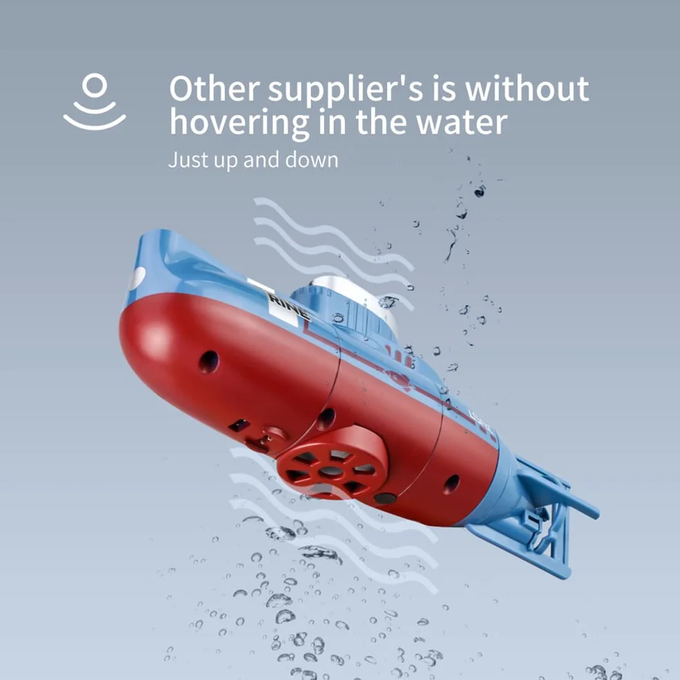 Mini Submarino de Juguete RC, 6 Canales de Control Remoto bajo el Agua, Barco de Buceo, Modelo de Juguete eléctrico, Juguete Educativo para niños, Regalo para niños