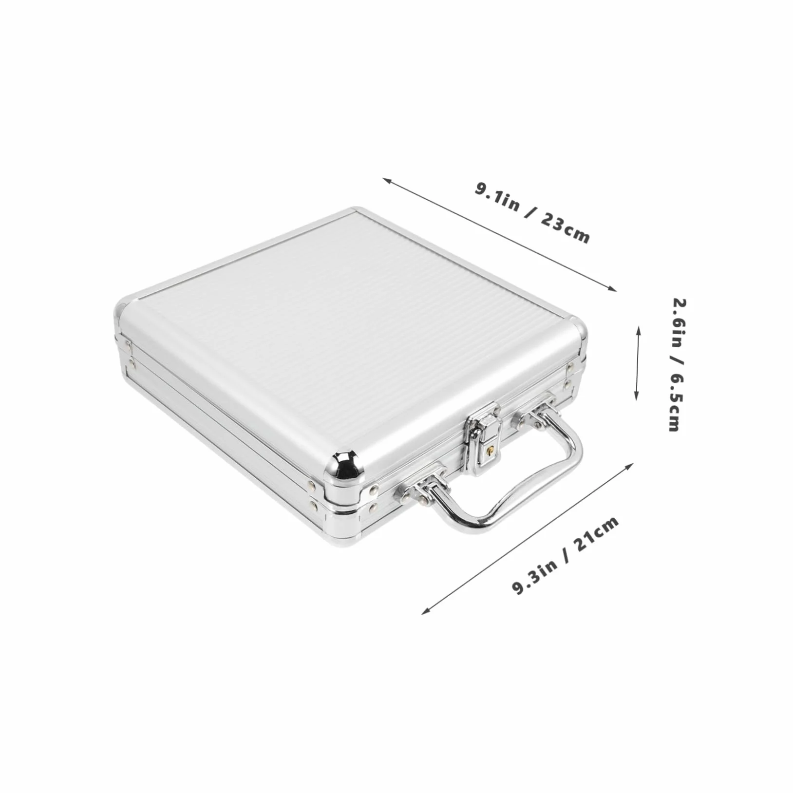 Estuche para Transportar Fichas de Póker Gran Capacidad, Aleación Resistente, Diseño Compartimentos y Asa para Fácil Transporte