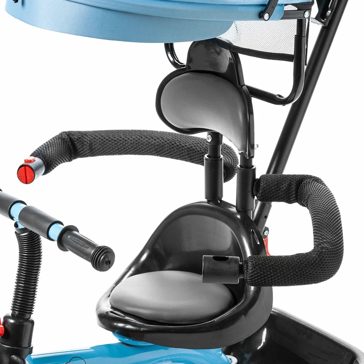 ATAA Triciclo Infantil Baby ERUM Azul con Mango Regulable Cesta reposapies Ruedas antipinchazos y Asiento ergonomico 360º