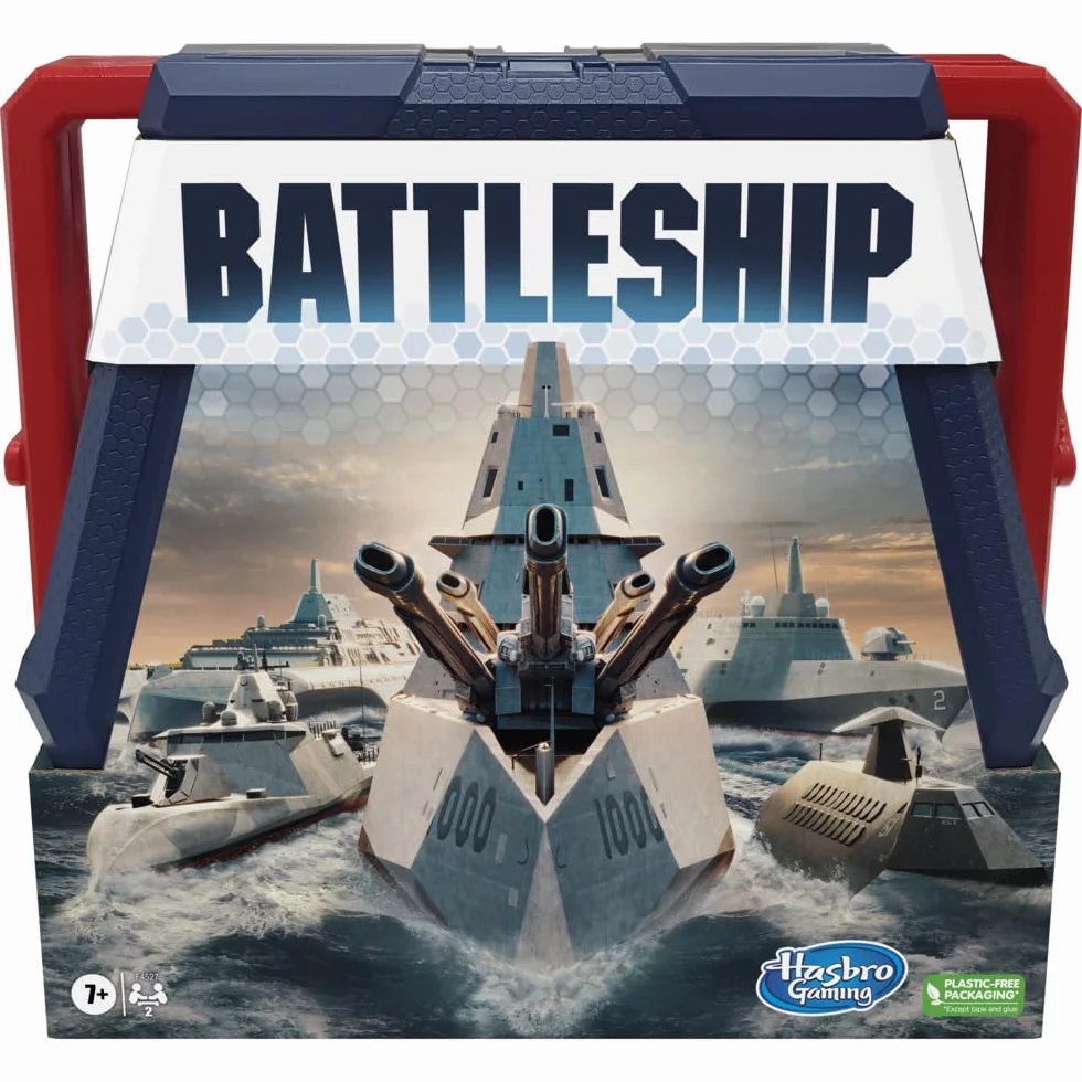 Juego de Mesa clásico Hundir la Flota, Juego de Estrategia a Partir de 7 años, Divertido Juego Infantil para 2 Jugadores