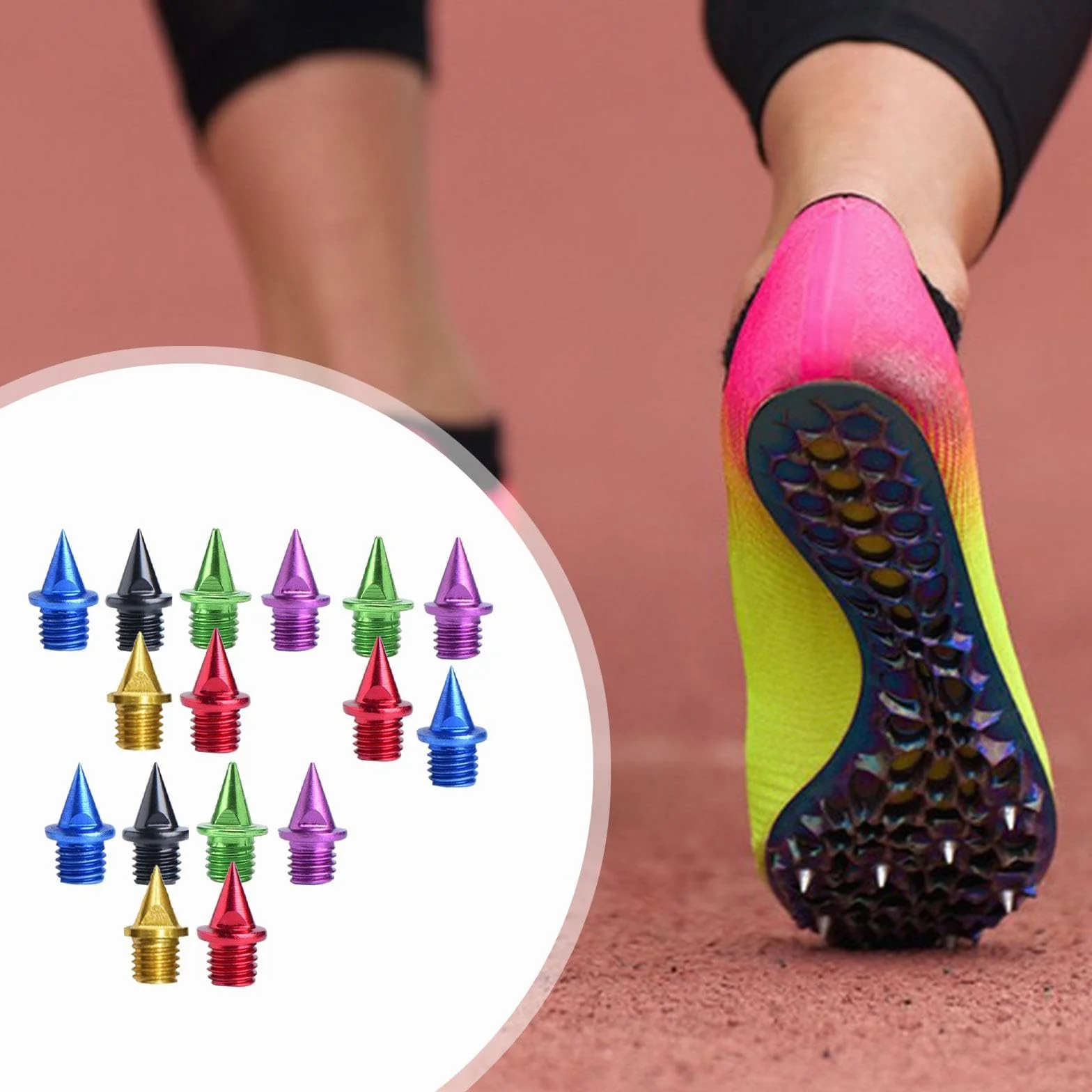 Oshhni 16 piezas clavos pista zapatillas atletismo acero ligero