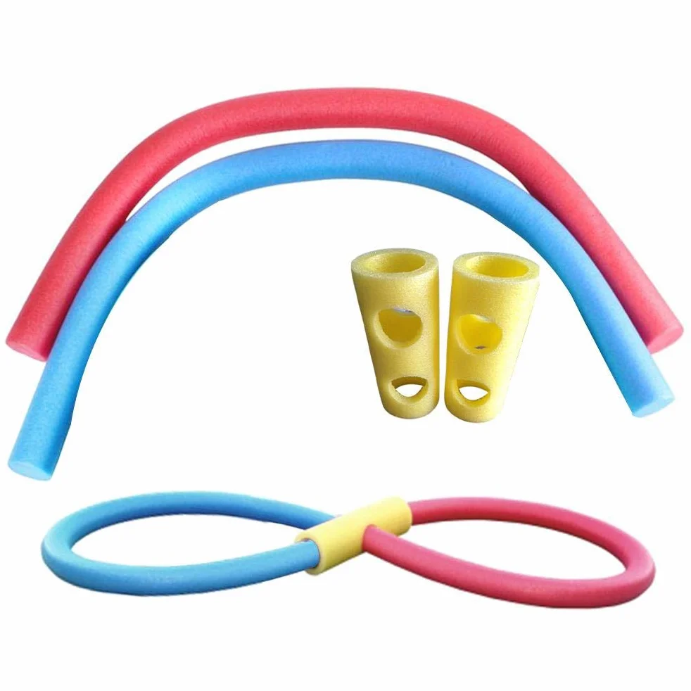 Cryfokt 2 Piezas de Espuma para Fideos de Piscina, Fideos de Espuma Huecos de 59 Pulgadas con 2 Conectores, Tubo de de Arcoíris Grande, Suave y Duradero para Natación,