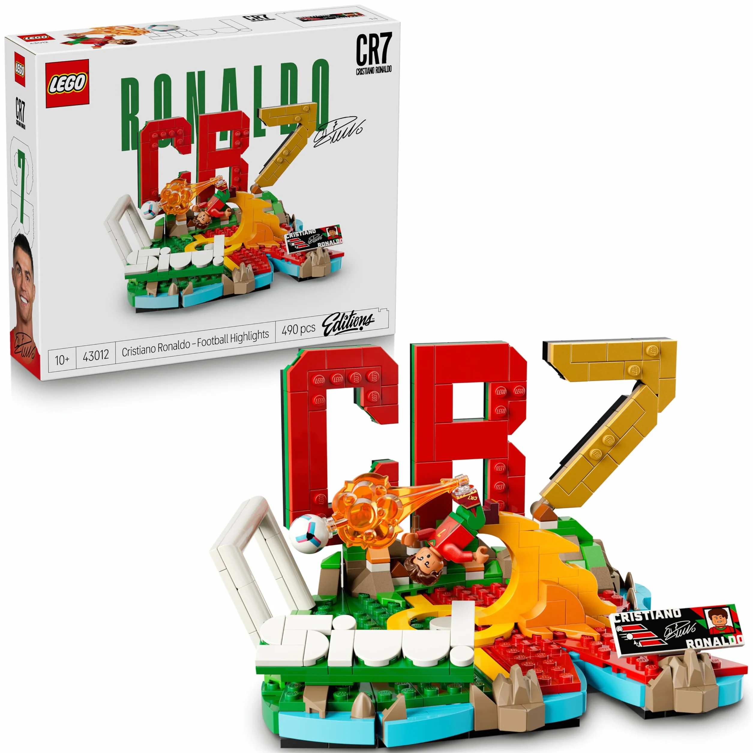 LEGO Editions Cristiano Ronaldo Fenómenos del Fútbol Juguete de Construcción Minifigura de Futbolista 43012 Regalo para Niños 10+ Años