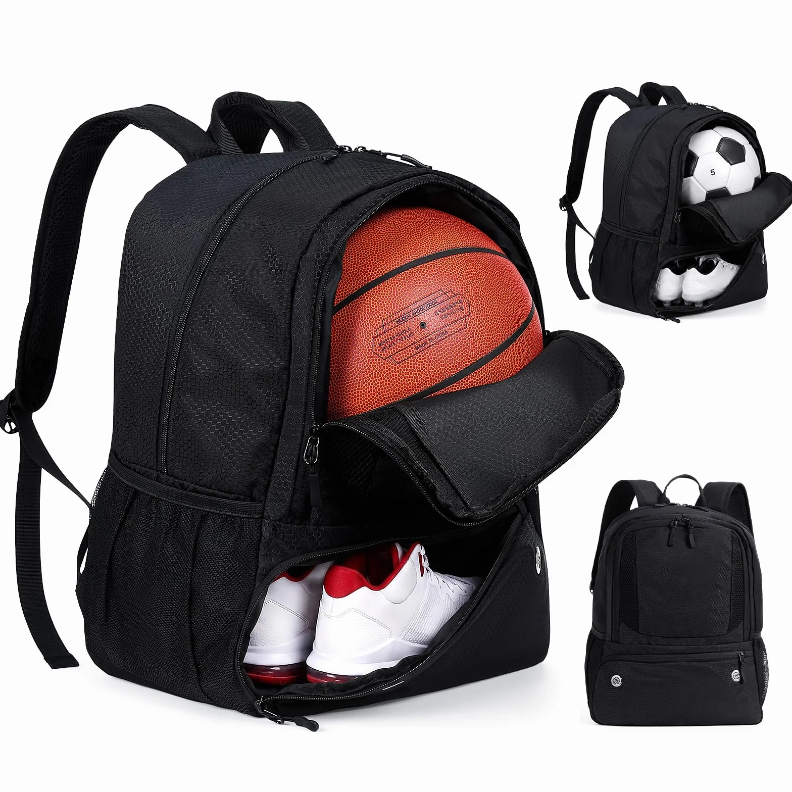 Mochila para fútbol 35 litros impermeable con compartimento inferior