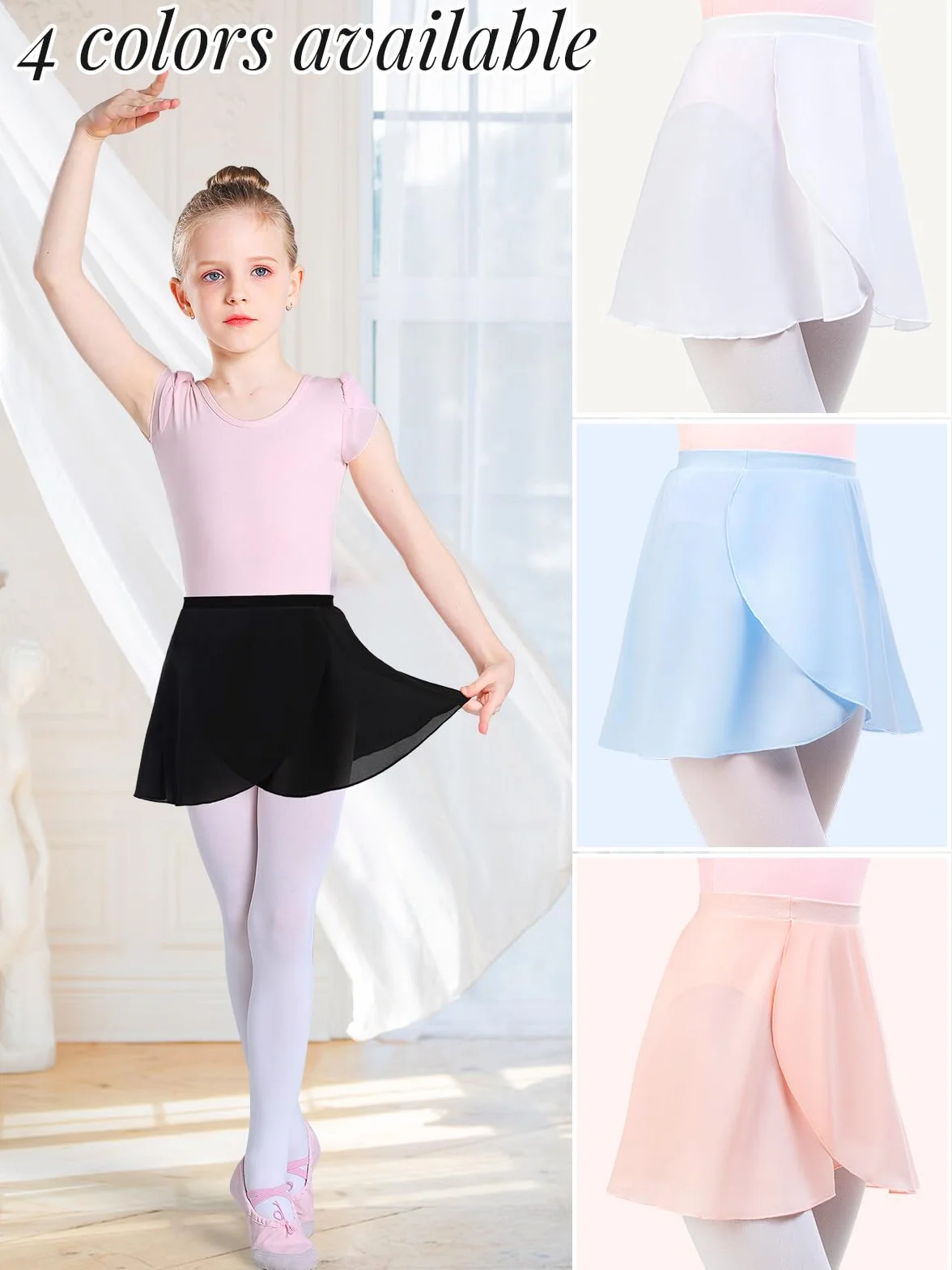 Falda Ballet Niña Mujer Altura 120-175 cm Gasa Cintura Elástica