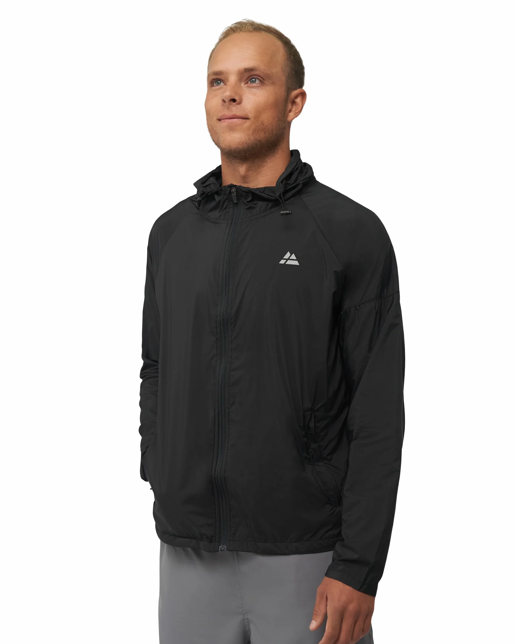 DANISH ENDURANCE Cortavientos Hombre Chaqueta Deportiva con Capucha Ajustable Puños Elásticos