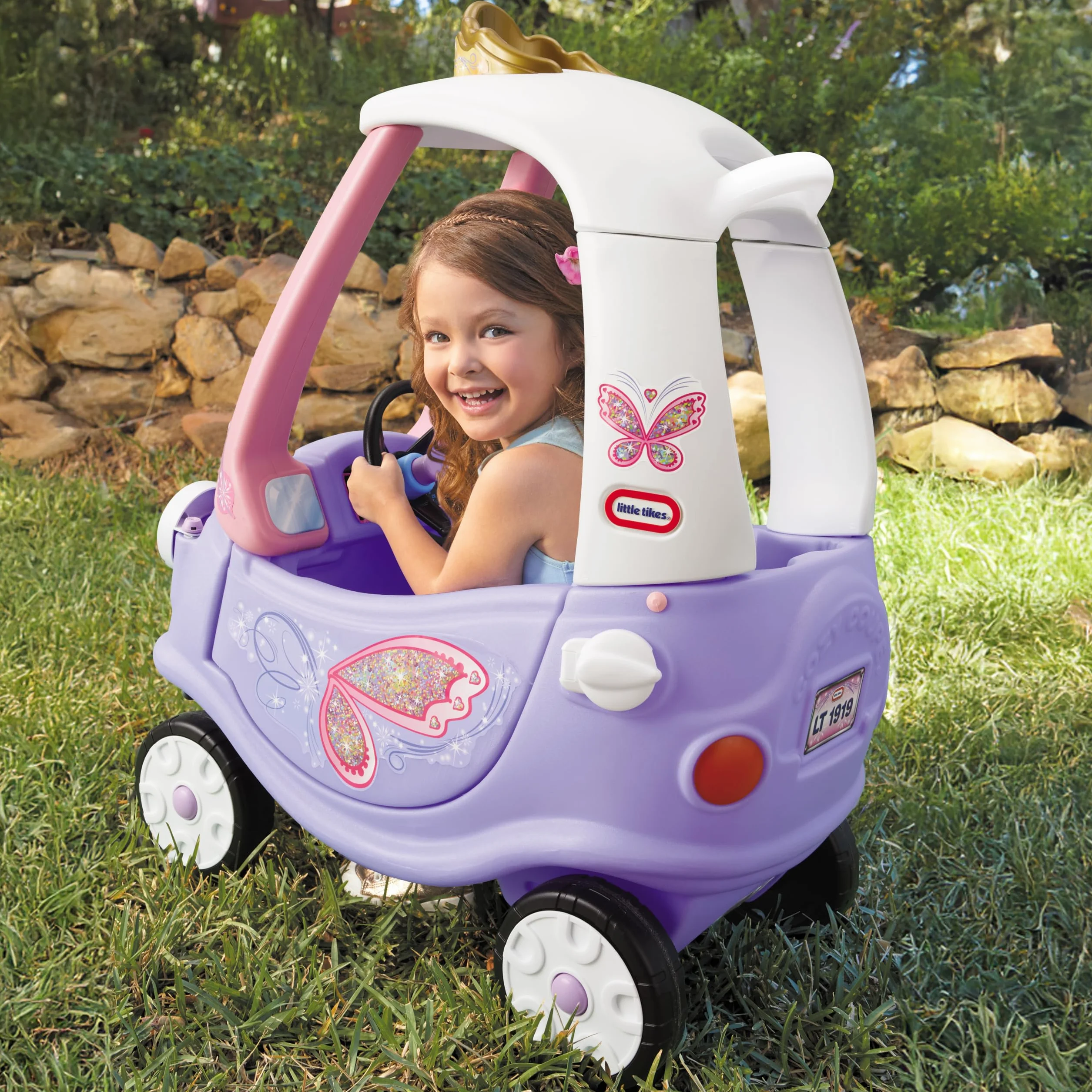 Cozy Coupe - Little Tikes - Fata - Macchinina per bambini - Porte, clacson e pianale da rimuovere - Dai 18 mesi