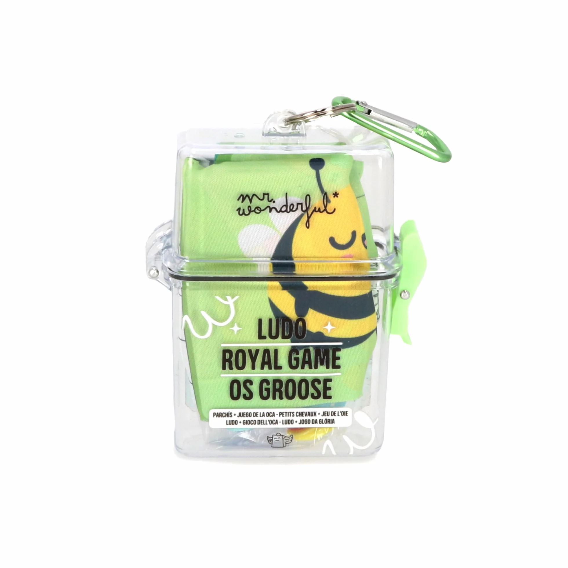 Mr.Wonderful Juego de mesa reversible Parchís Juego de la Oca de viaje pequeño 2-4 jugadores lavable