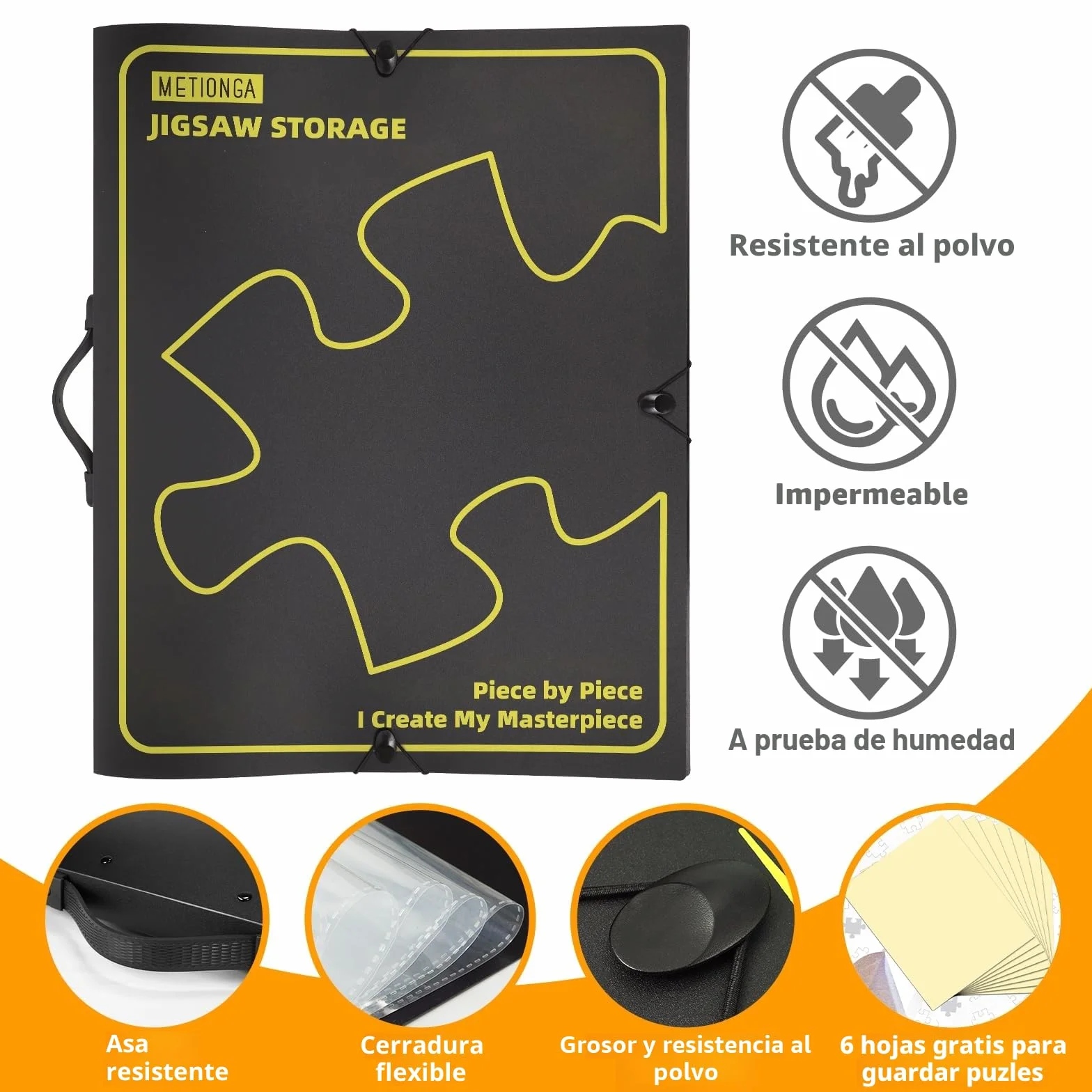 Carpeta de Almacenamiento de Rompecabezas para 1000 Piezas, Organizador de Rompecabezas de Gran Capacidad portátil, Guarda Puzzle con 25 Bolsillos, Accesorios Puzzle