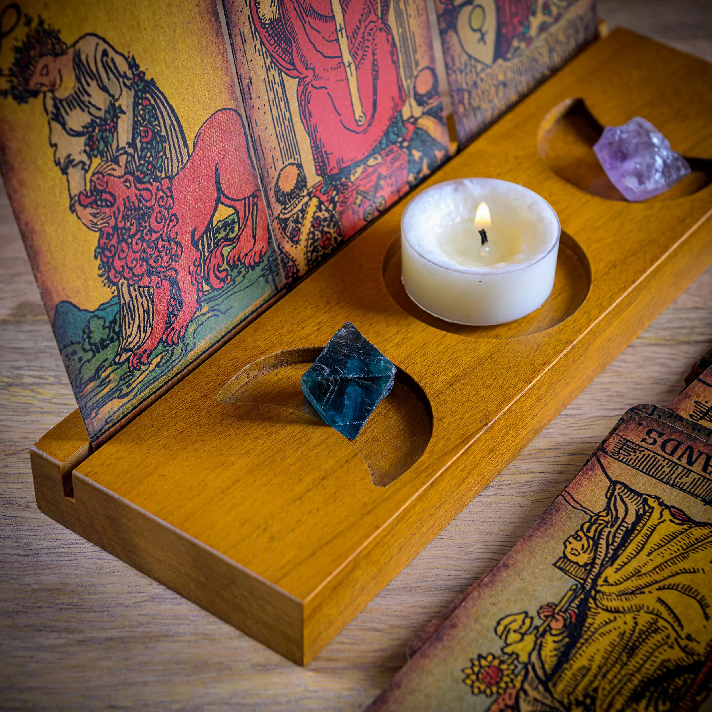 Tarot Tarot Soporte para tarjetas – Muestra tus tarjetas de afirmación diaria – Tarot Tarot – Accesorios para tarot – Tarot Board Altar Stand – Pagan & Wiccan Altar Suministros